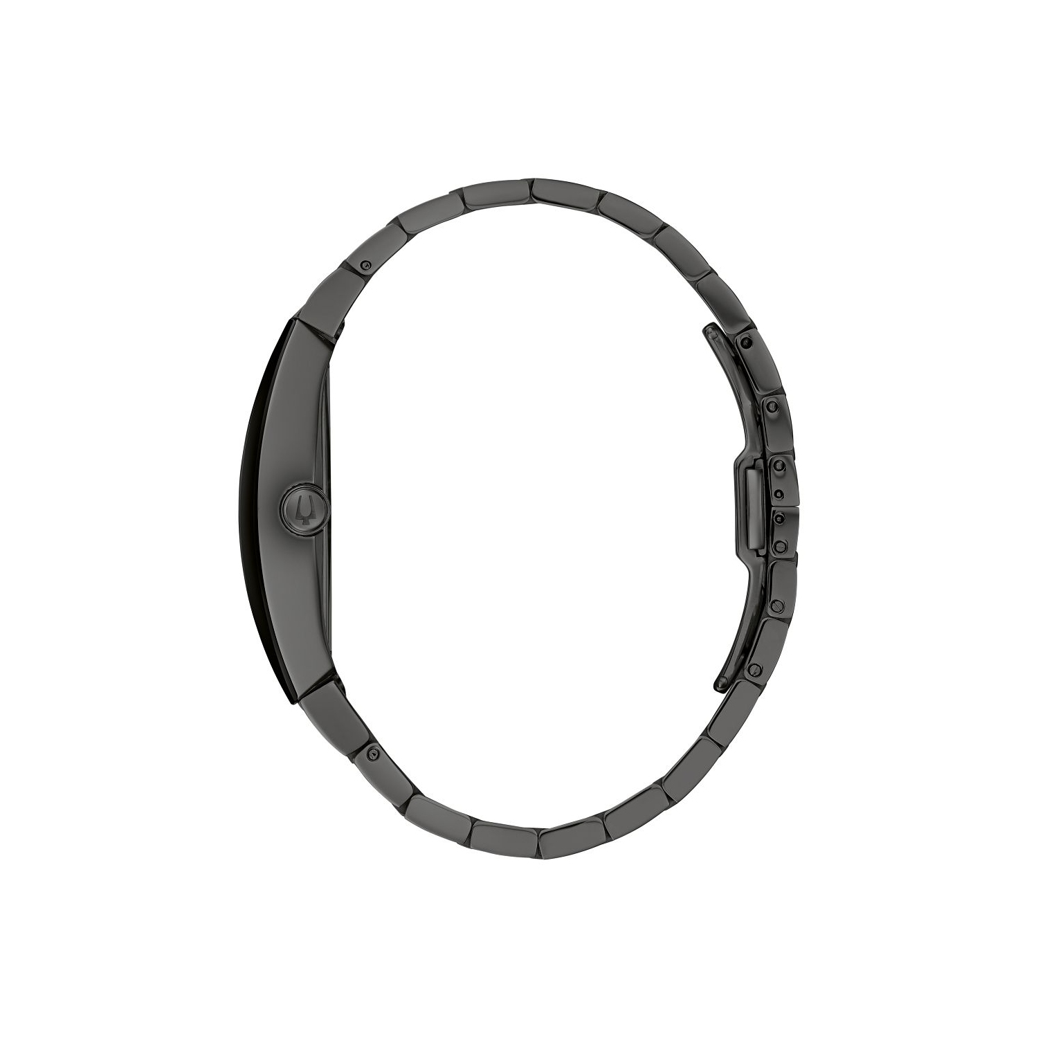 Bulova Mens Gemini Quartz Watch 40mm Black Stainless Steel Case and Bracelet with Black Dial