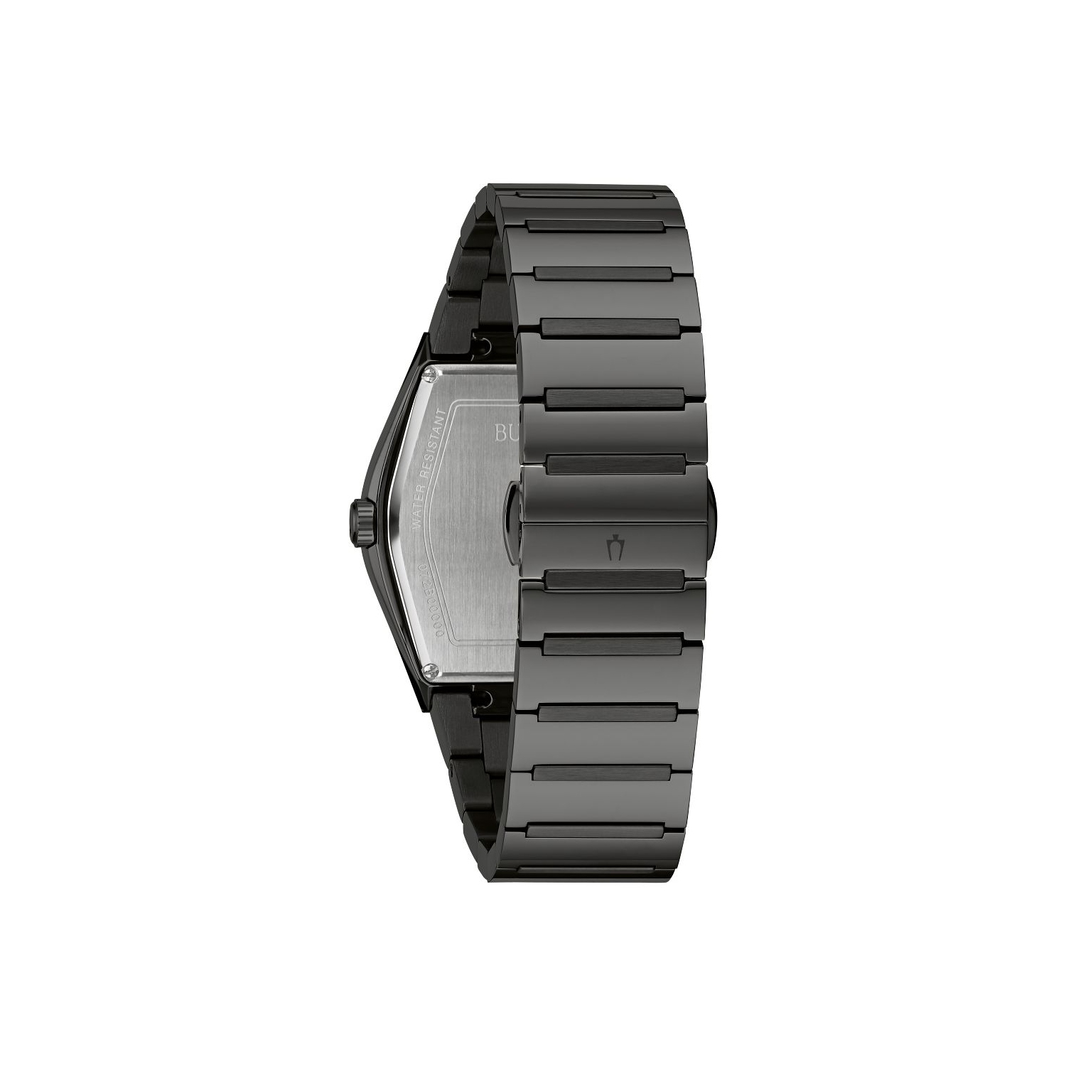 Bulova Mens Gemini Quartz Watch 40mm Black Stainless Steel Case and Bracelet with Black Dial
