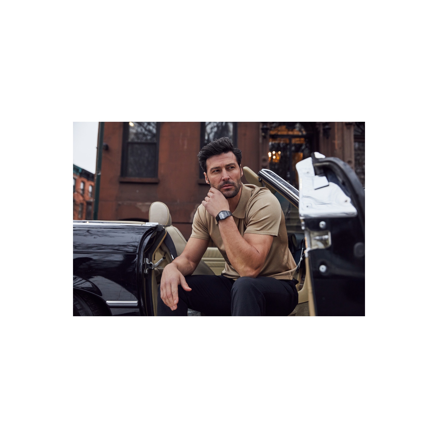 Bulova Mens Gemini Quartz Watch 40mm Black Stainless Steel Case and Bracelet with Black Dial