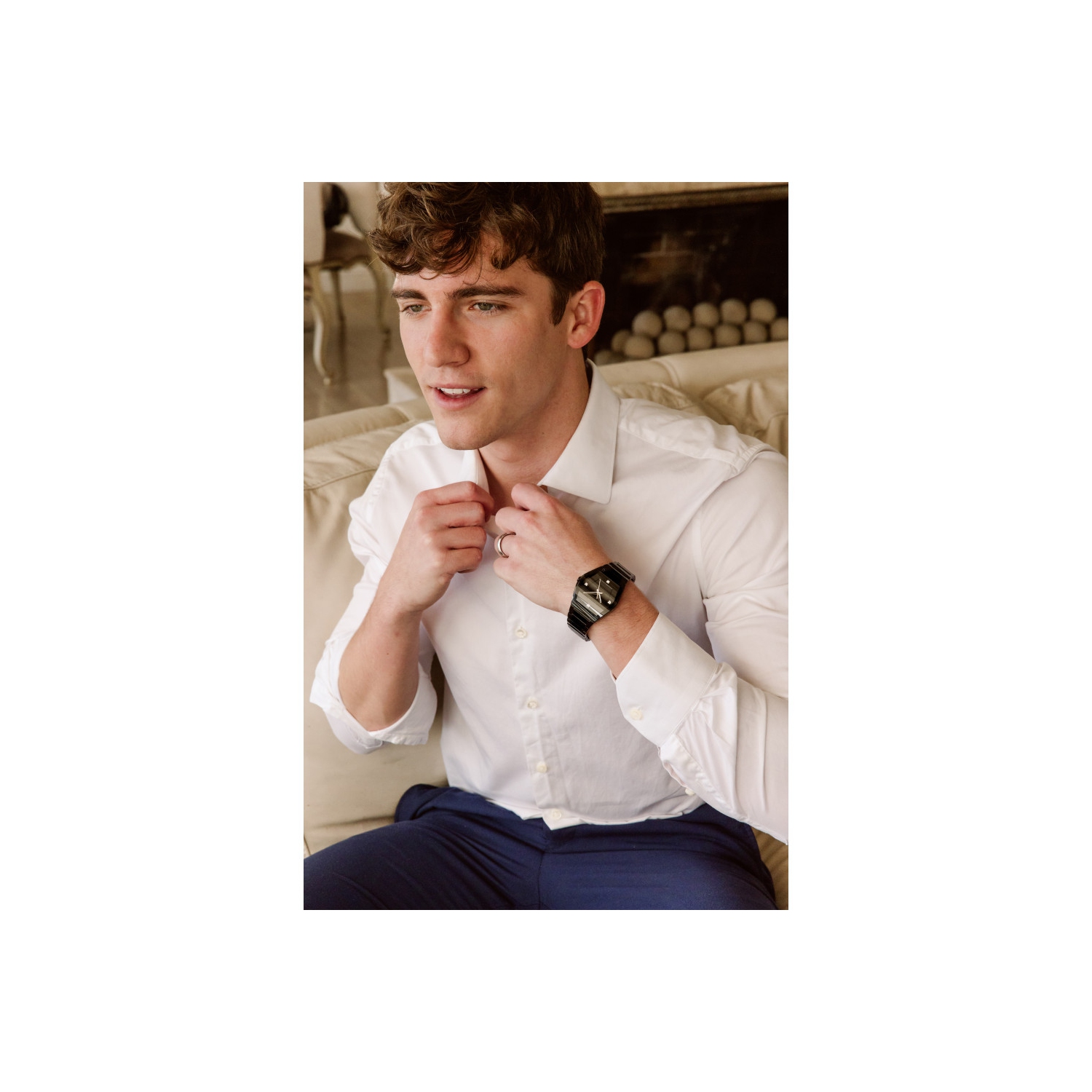 Bulova Mens Gemini Quartz Watch 40mm Black Stainless Steel Case and Bracelet with Black Dial