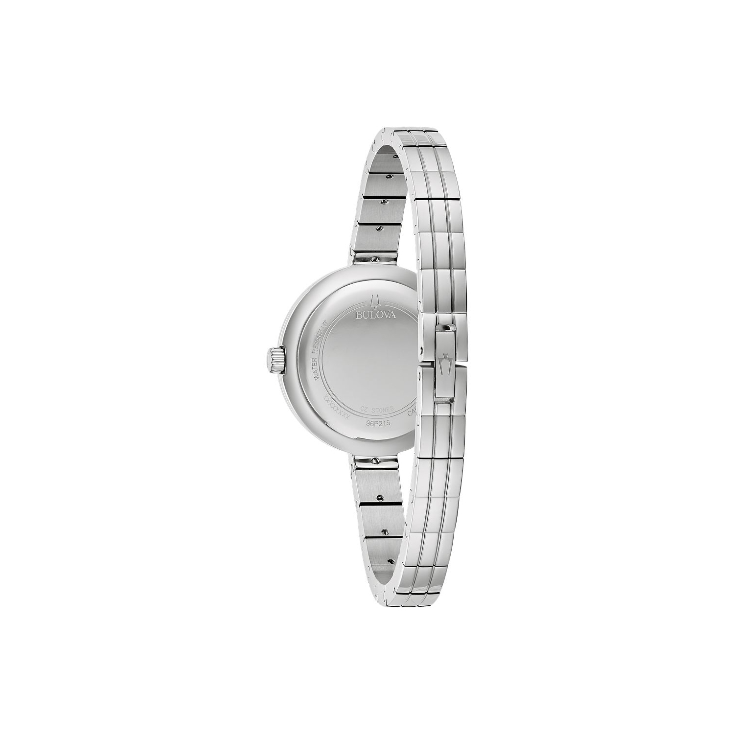 Montre à quartz pour femmes Rhapsody 30&nbsp;mm avec boîtier et bracelet en acier inoxydable argenté et cadran noir de Bulova