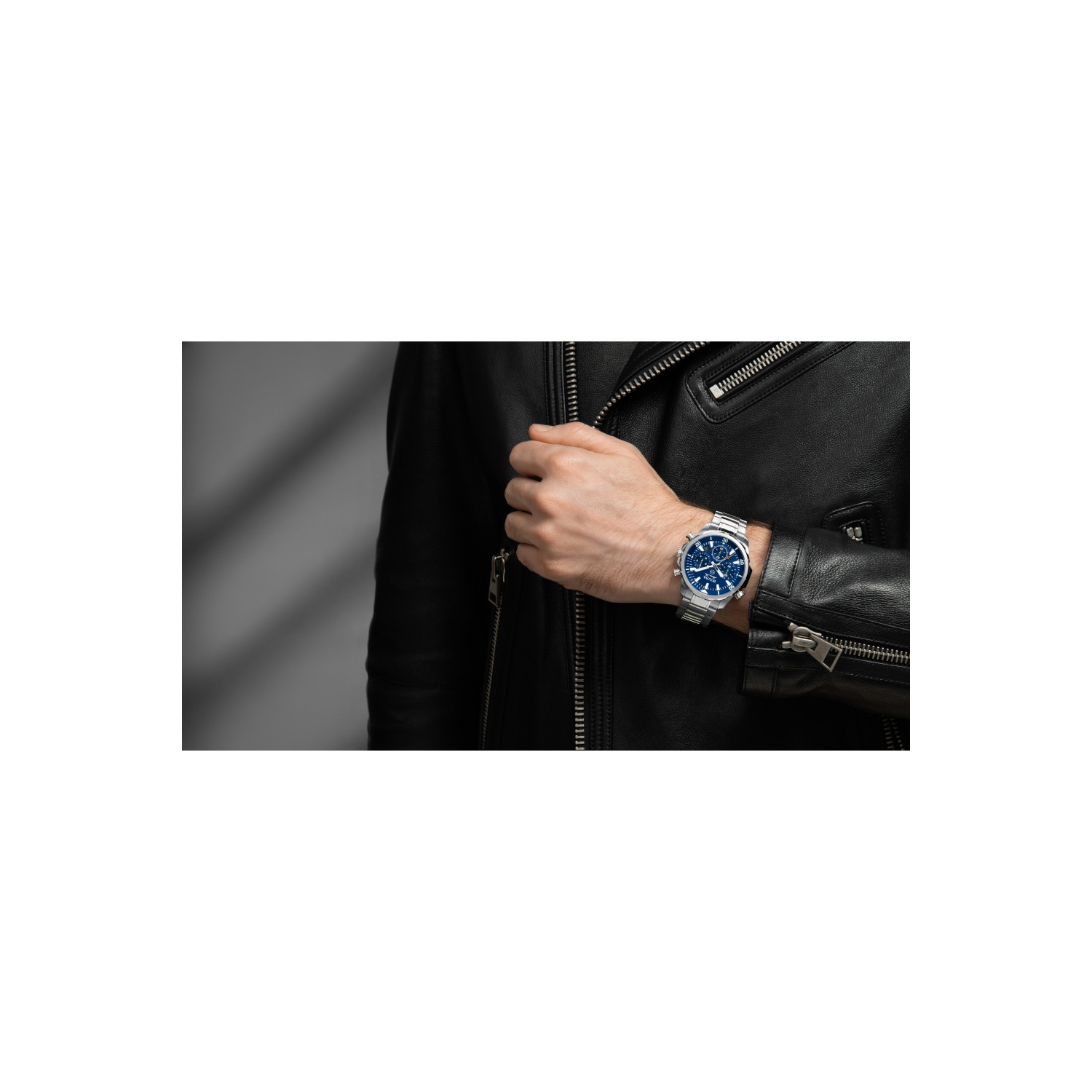 Montre à quartz homme Marine Star de Bulova, 43&nbsp;mm boîtier et bracelet en acier inoxydable argenté et cadran bleu
