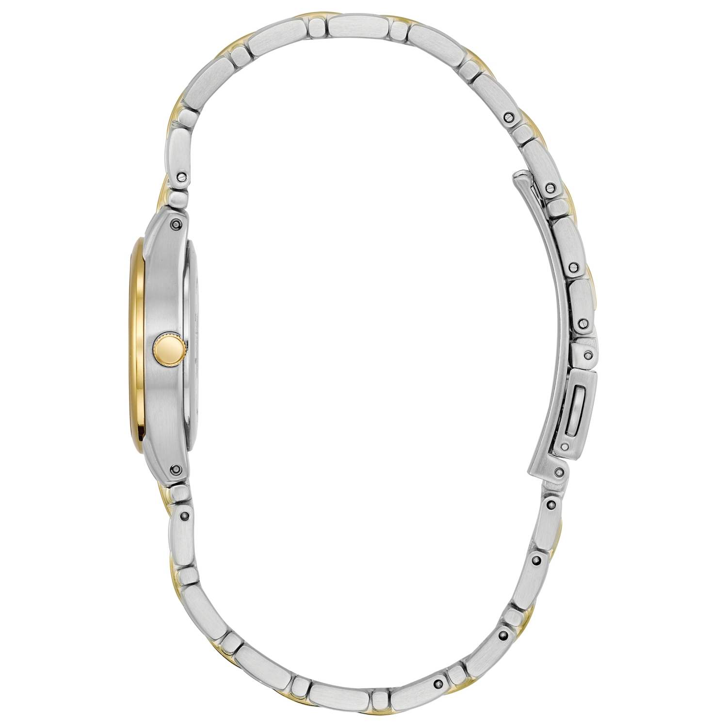 Montre pour femmes Corso Eco-Drive 25&nbsp;mm de Citizen avec boîtier et bracelet en acier inoxydable deux tons avec cadran blanc