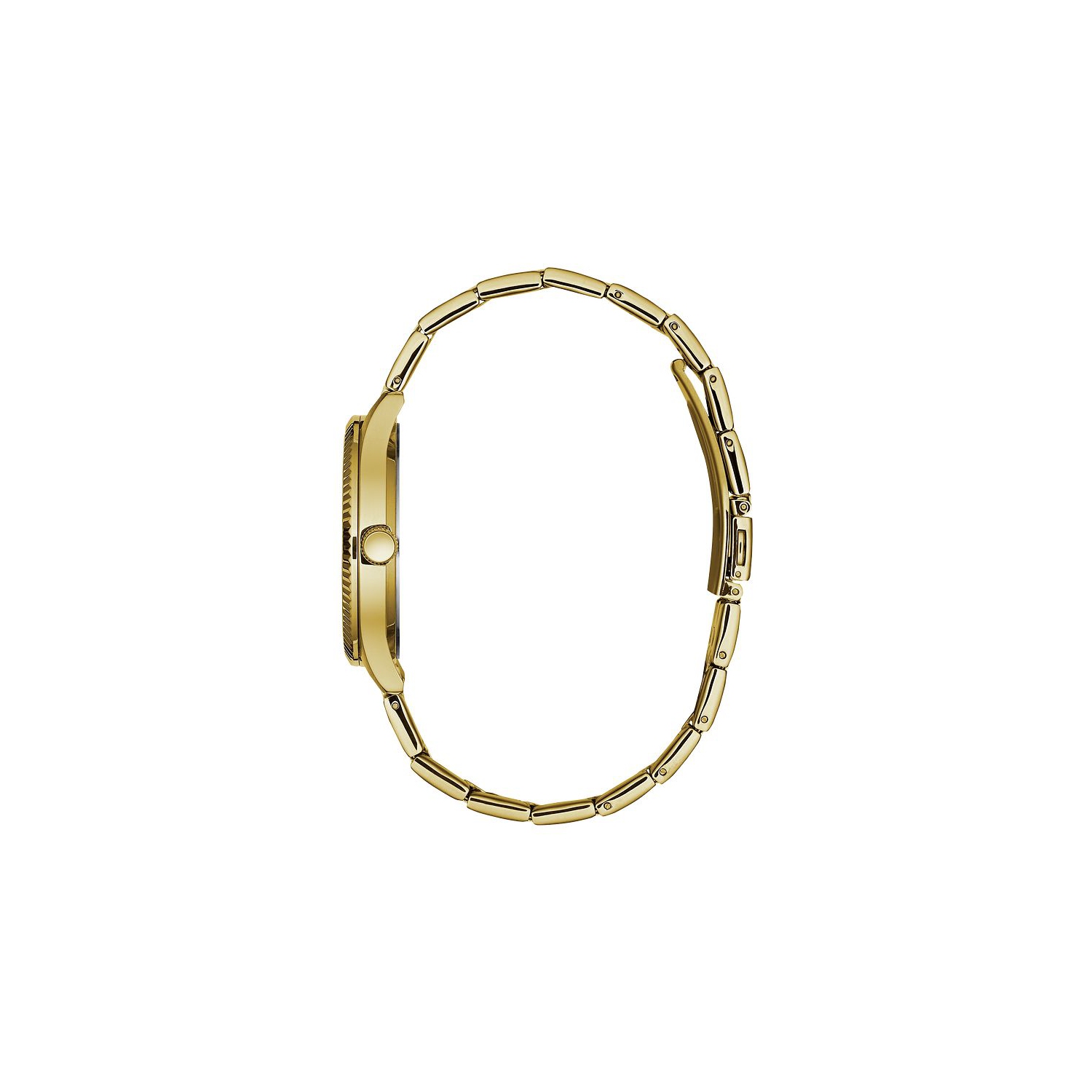 Montre-bijou à quartz pour hommes de Caravelle 41 mm avec boîtier et bracelet en acier inoxydable doré et cadran noir