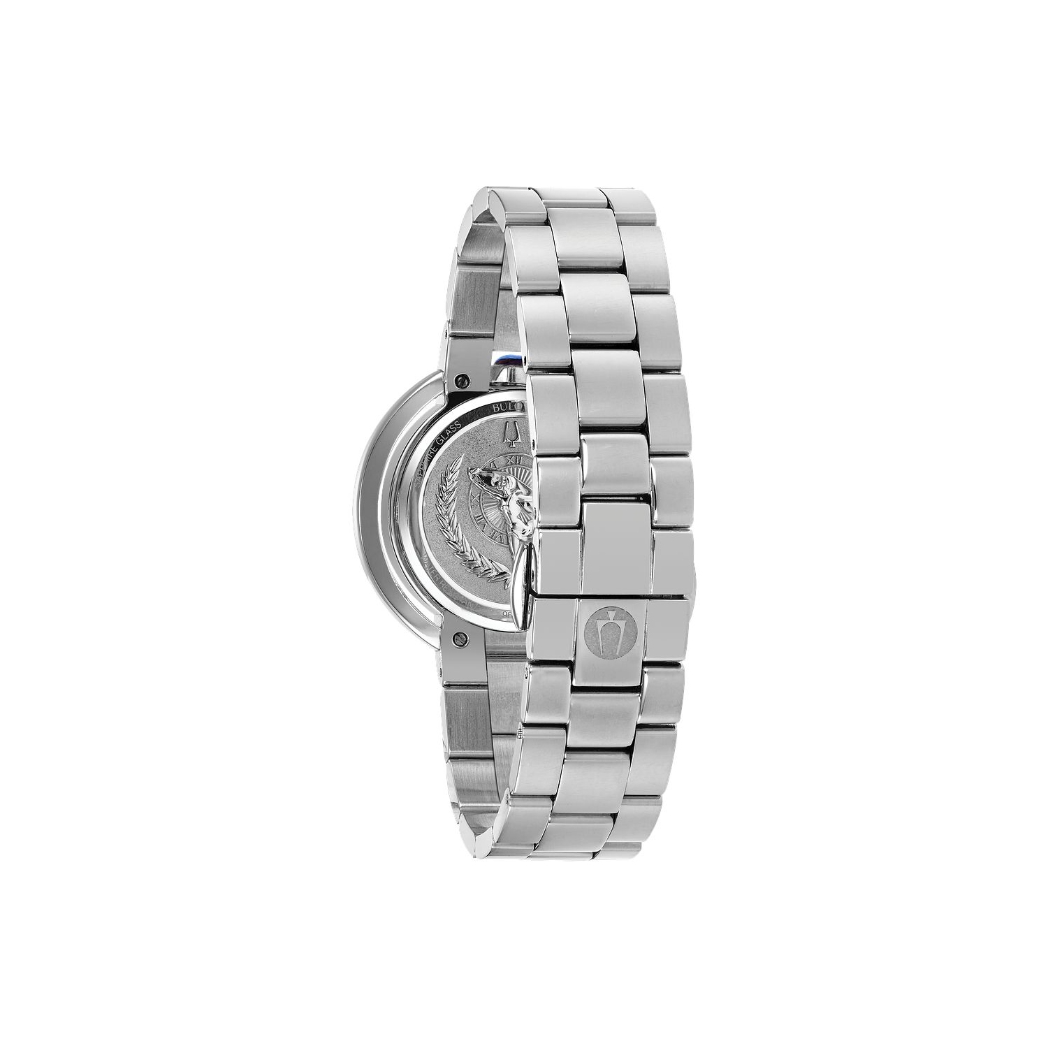 Montre à quartz pour femmes Rubaiyat 35&nbsp;mm de Bulova avec boîtier et bracelet en acier inoxydable argenté et cadran blanc argenté