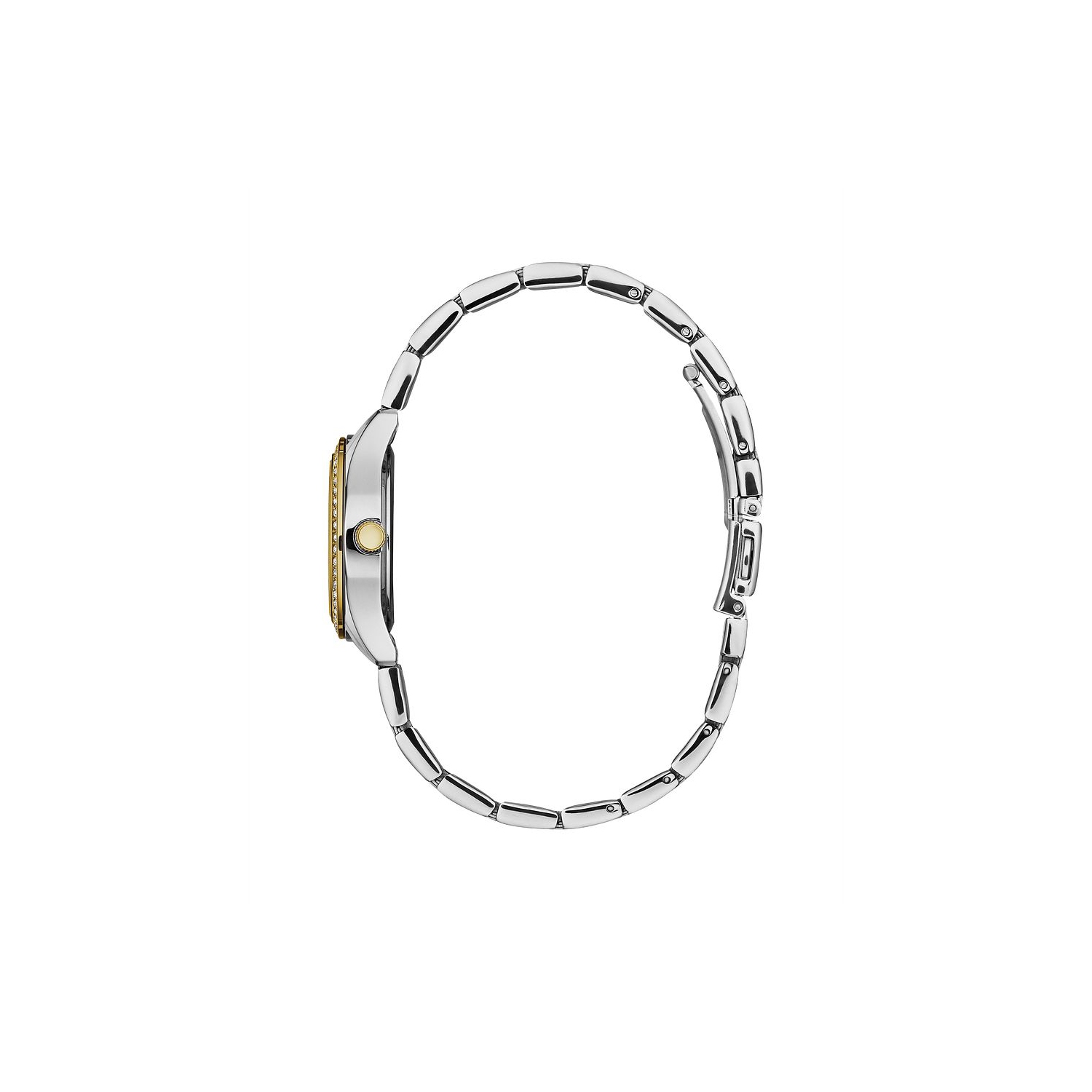 Caravelle Ladies Sport Quartz Watch 28mm Two-Tone Stainless Steel Case and Bracelet with White Dial