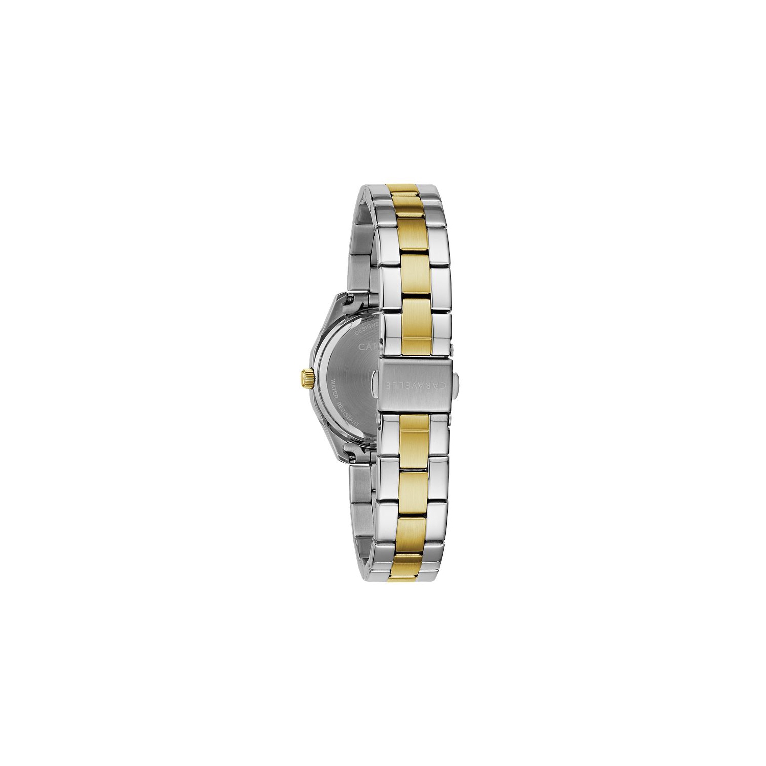 Caravelle Ladies Sport Quartz Watch 28mm Two-Tone Stainless Steel Case and Bracelet with White Dial