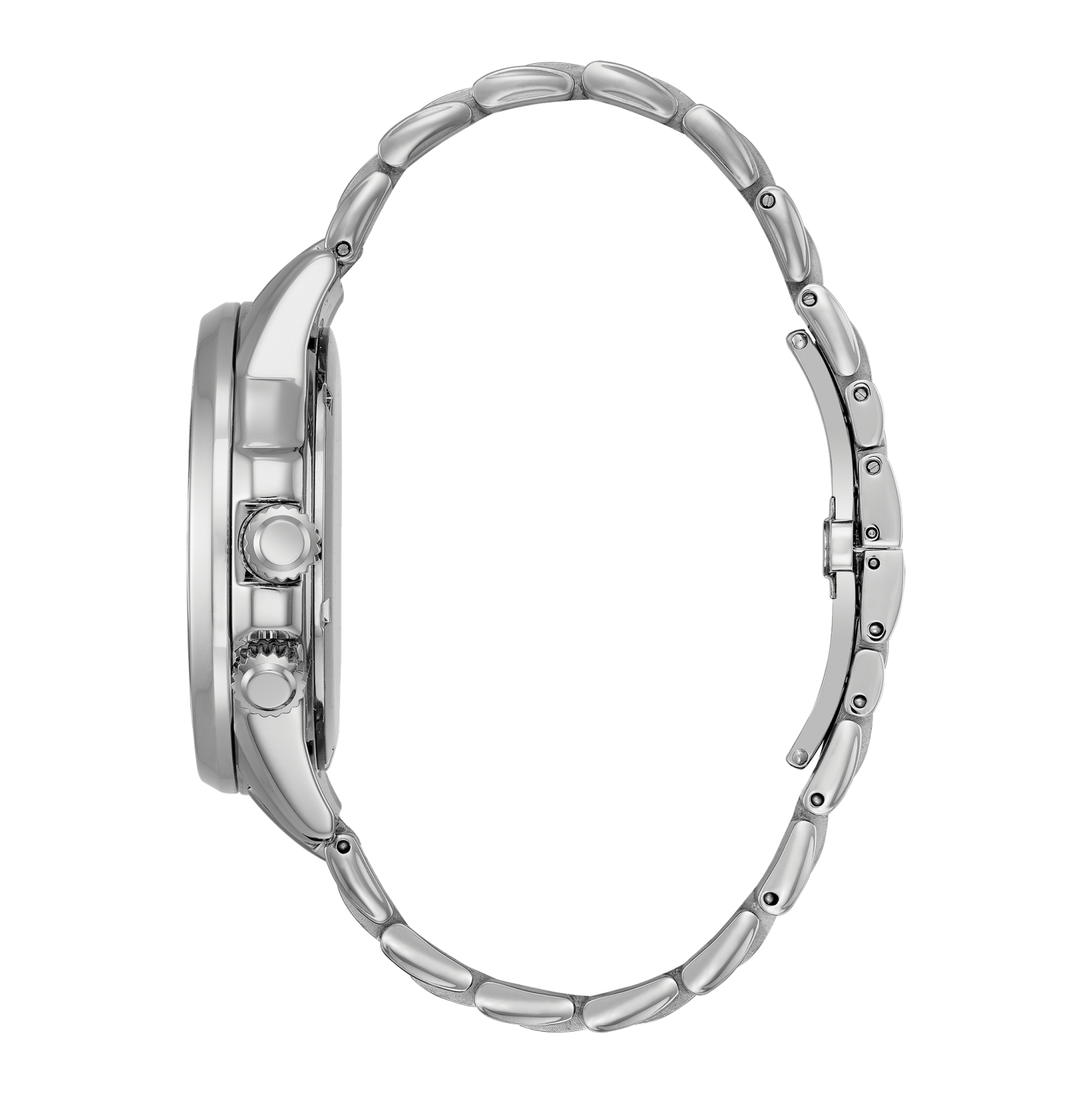 Montre homme à cadran bleu et boîtier en acier inoxydable argenté 44&nbsp;mm Eco-Drive Calendrier de Citizen