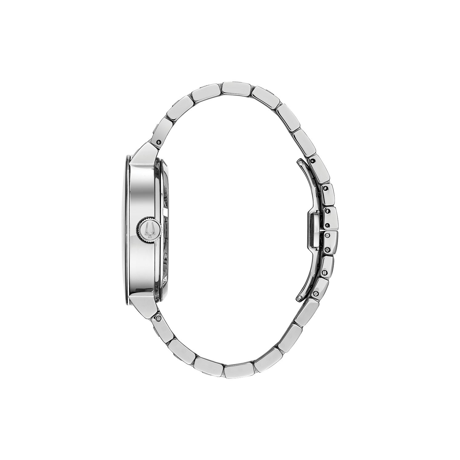 Montre automatique Futuro pour hommes de Bulova 42&nbsp;mm avec boîtier et bracelet en acier inoxydable argenté et cadran bleu