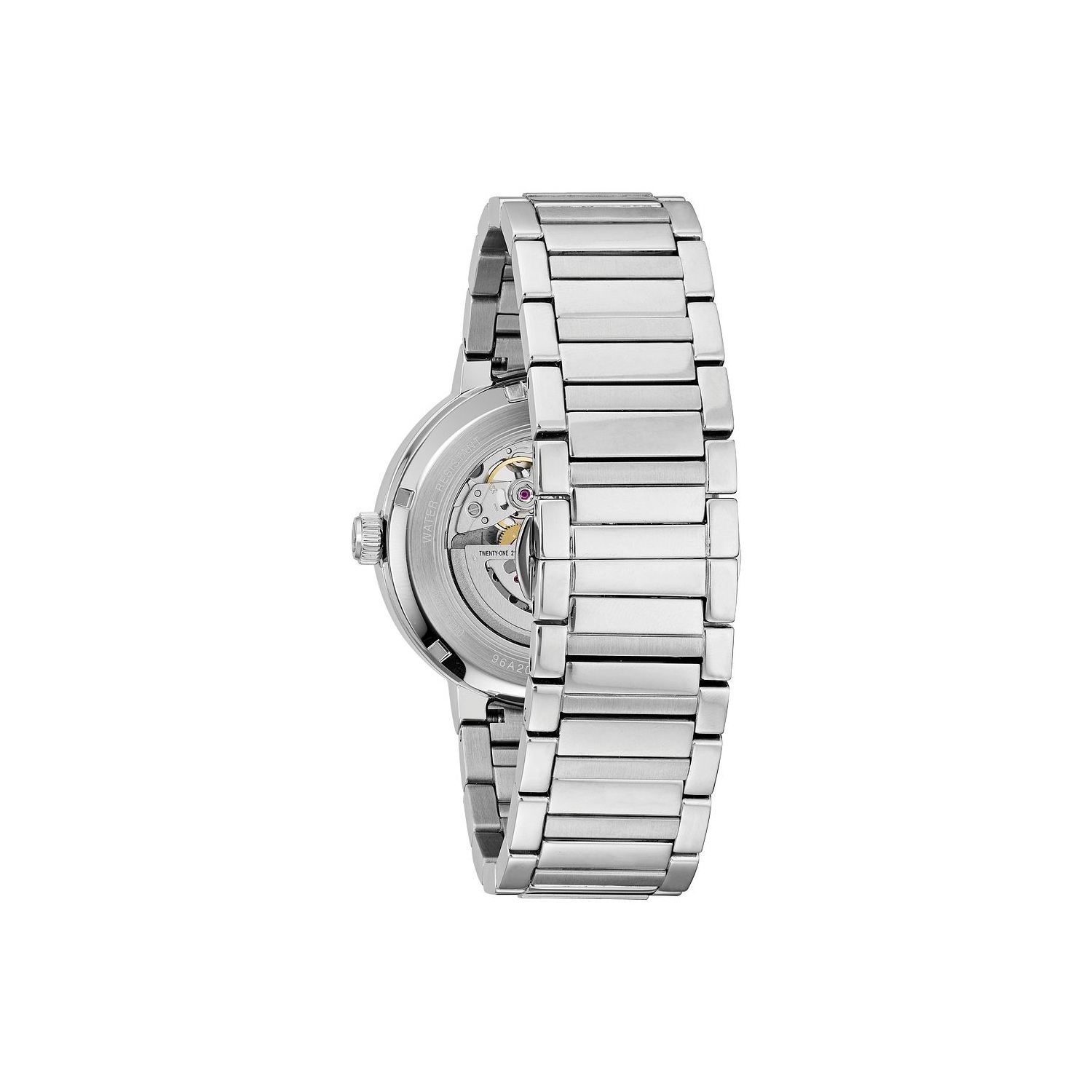 Montre automatique Futuro pour hommes de Bulova 42&nbsp;mm avec boîtier et bracelet en acier inoxydable argenté et cadran bleu