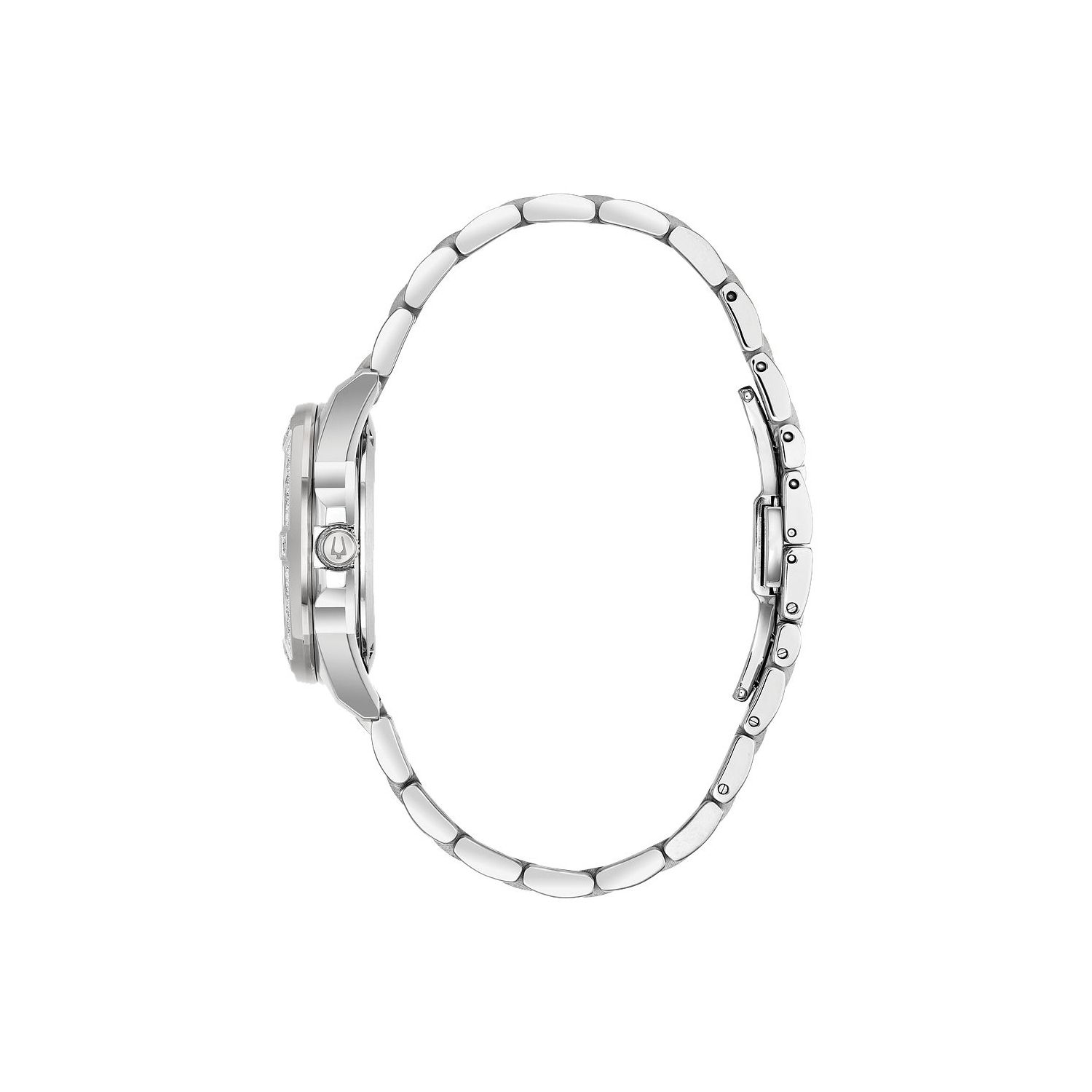 Bulova Ladies Marine Star Quartz Watch 32mm Silver-Tone Stainless Steel Case and Bracelet with Blue Dial