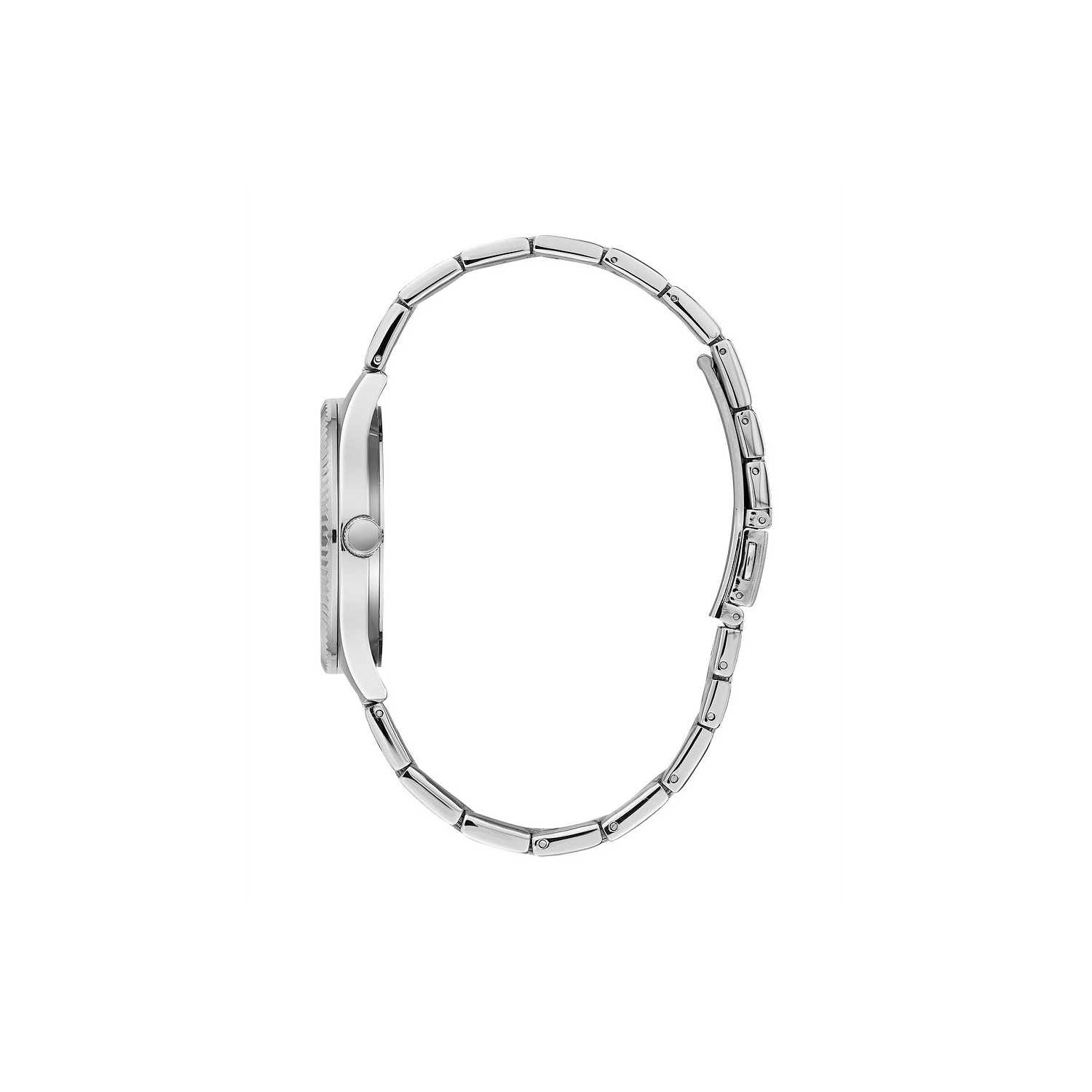 Montre-bijou à quartz pour hommes de Caravelle 41 mm avec boîtier et bracelet en acier inoxydable argenté et cadran bleu