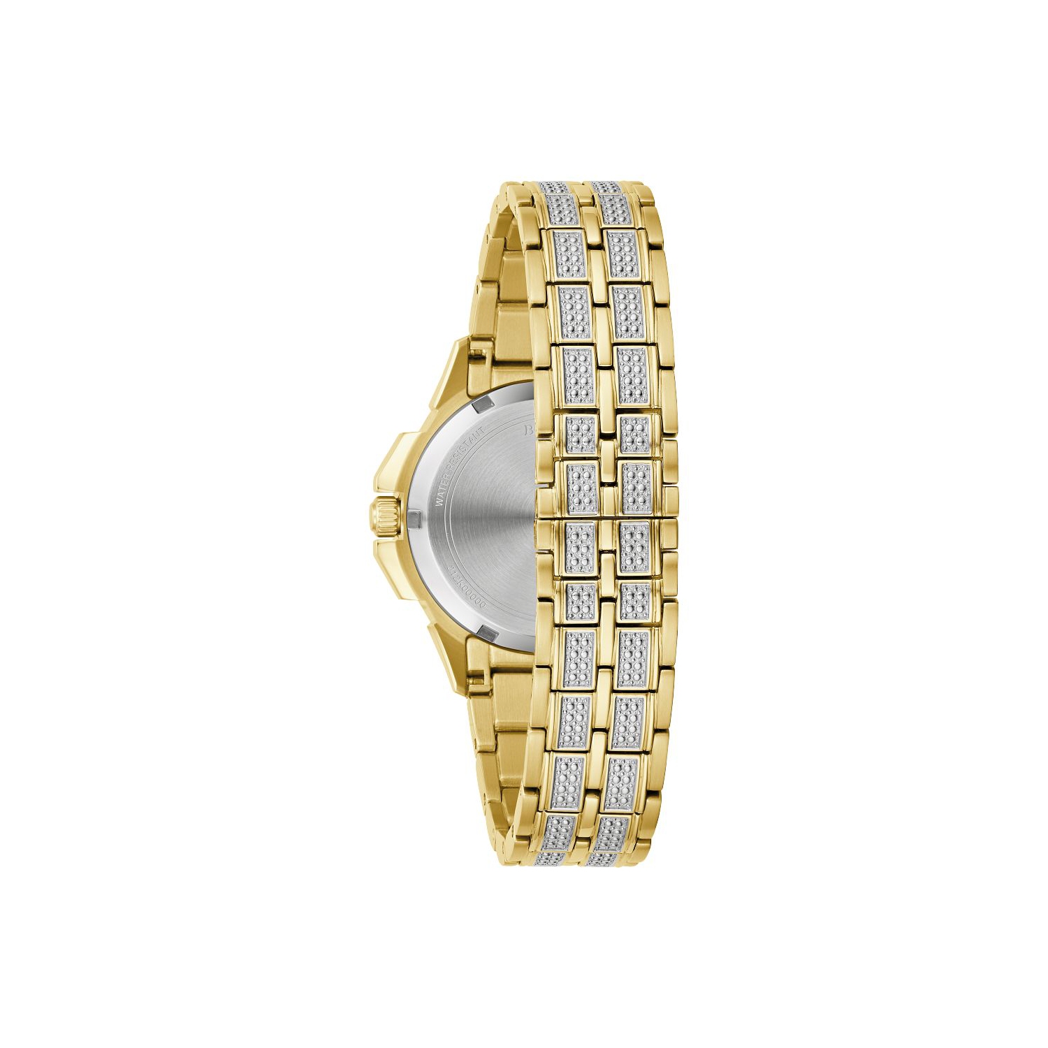 Bulova Ladies Octava Quartz Watch 34mm Gold-Tone Stainless Steel Case and Bracelet with Silver-Tone Dial