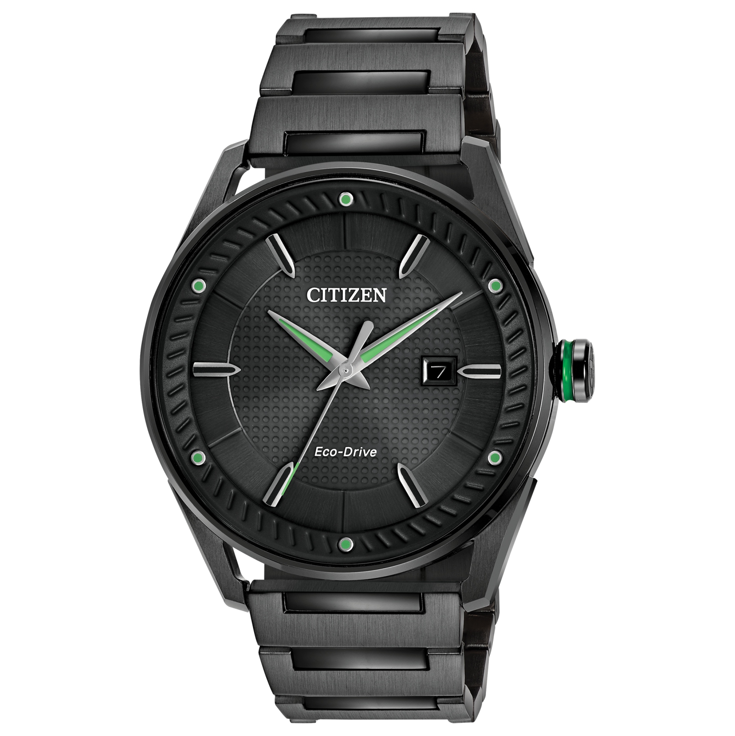 Montre pour hommes Weekender Eco-Drive 42&nbsp;mm de Citizen avec boîtier et bracelet en inox noir et cadran noir