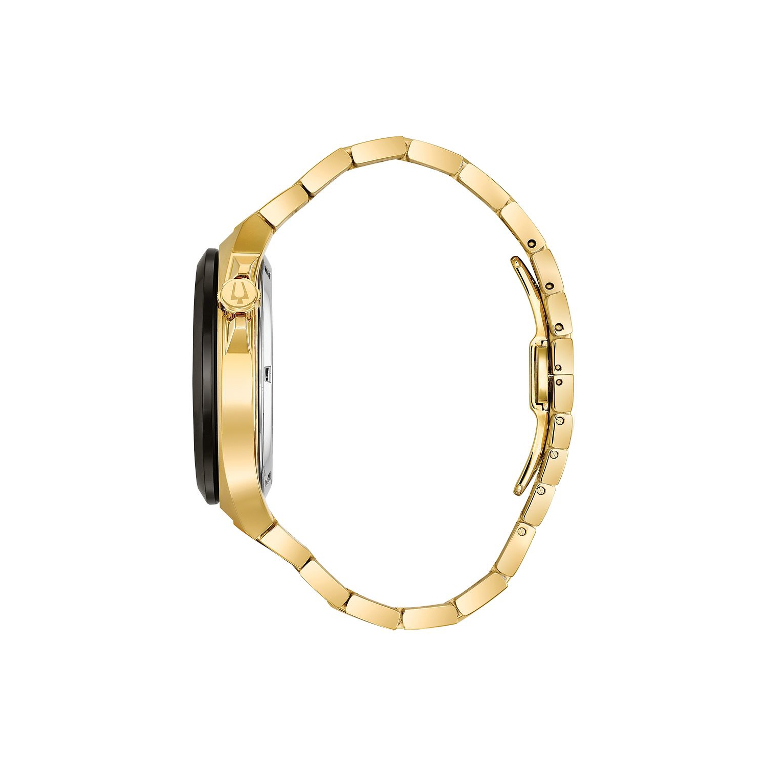 Bulova Mens Maquina Automatic Watch 46mm Gold-Tone Stainless Steel Case and Bracelet with Black Dial