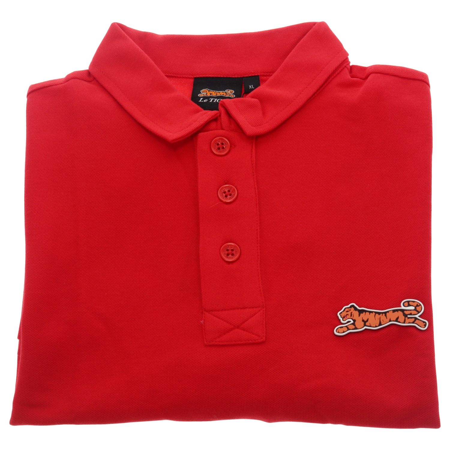 Polo en coton classique pour homme par le Tigre - Rouge - très grand