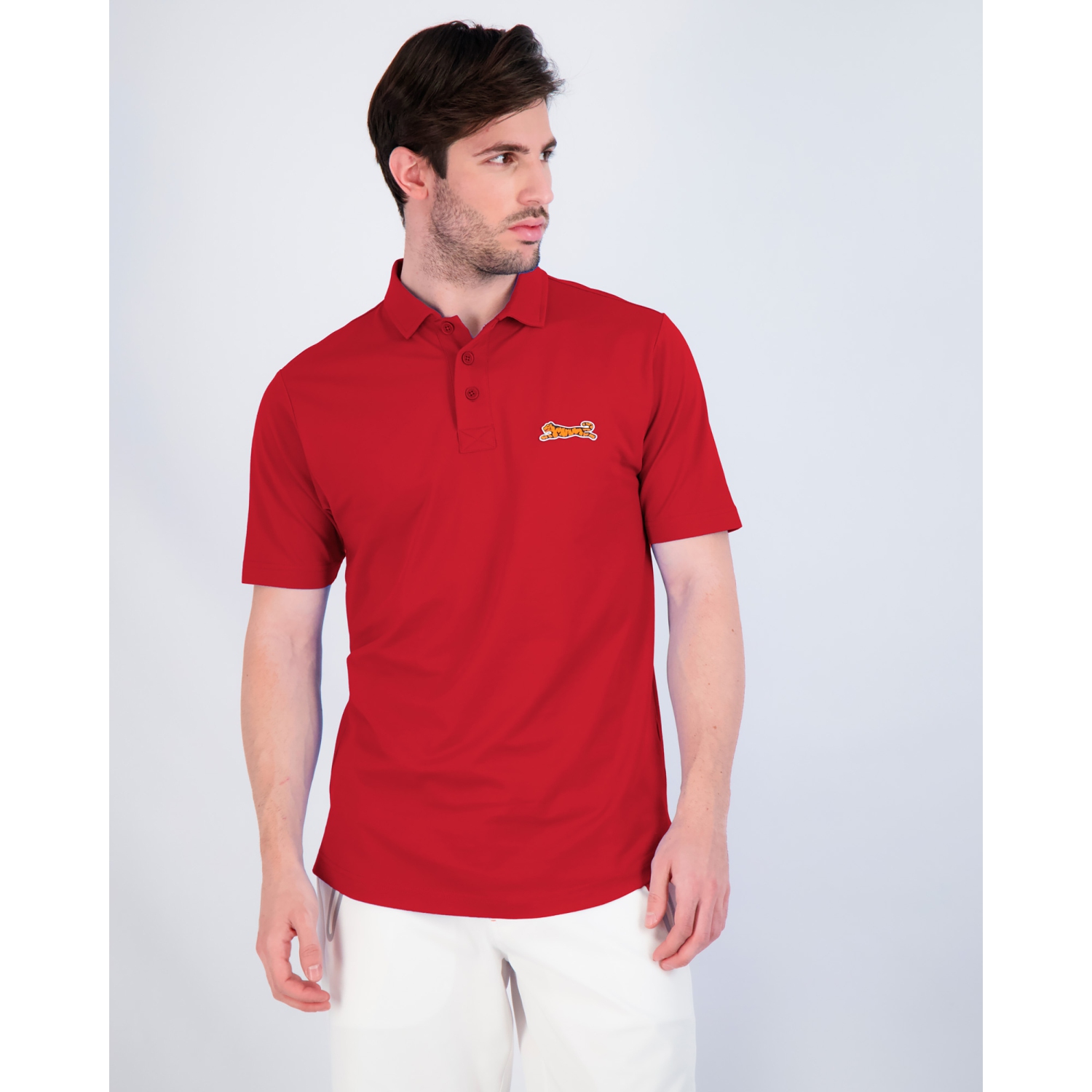 Polo en coton classique pour homme par le Tigre - Rouge - très grand
