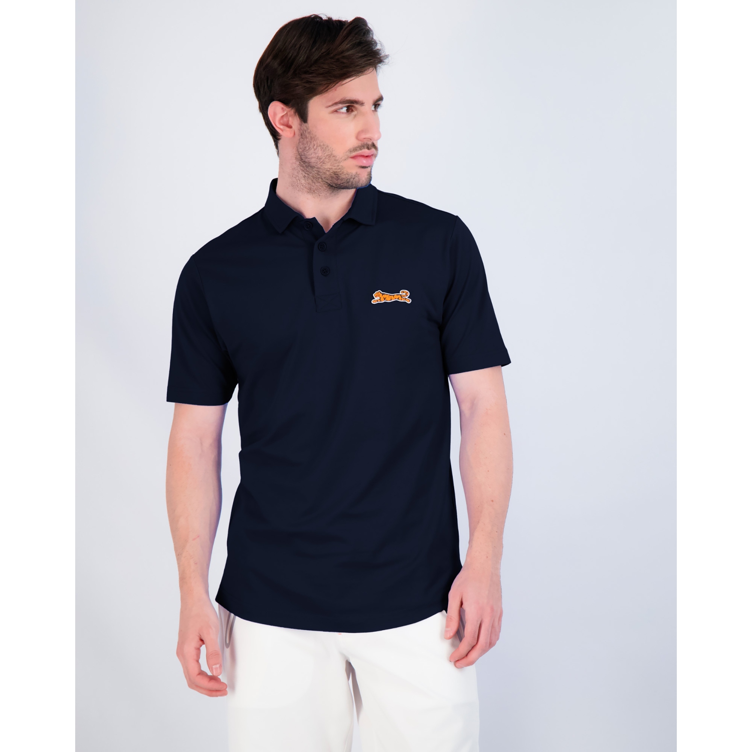 Classic Cotton Polo Shirt for Men by Le Tigre - Navy - Size Small
