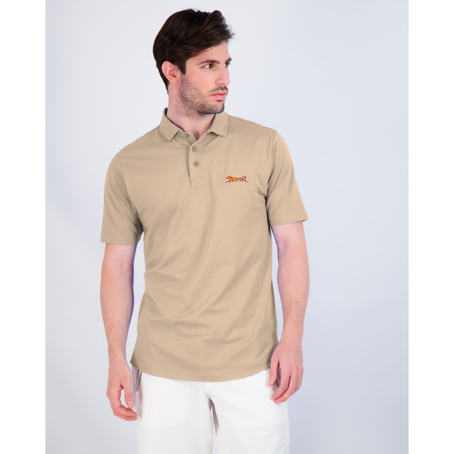 Classic Cotton Polo Shirt for Men by Le Tigre - Beige - Size X-Large