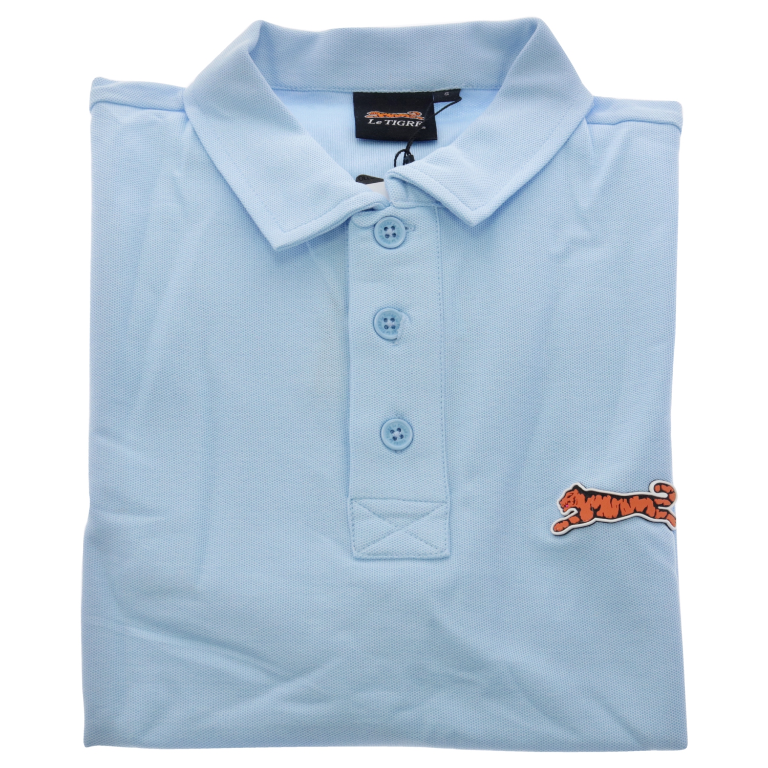 Polo en coton classique pour hommes de le Tigre - Bleu ciel - petit