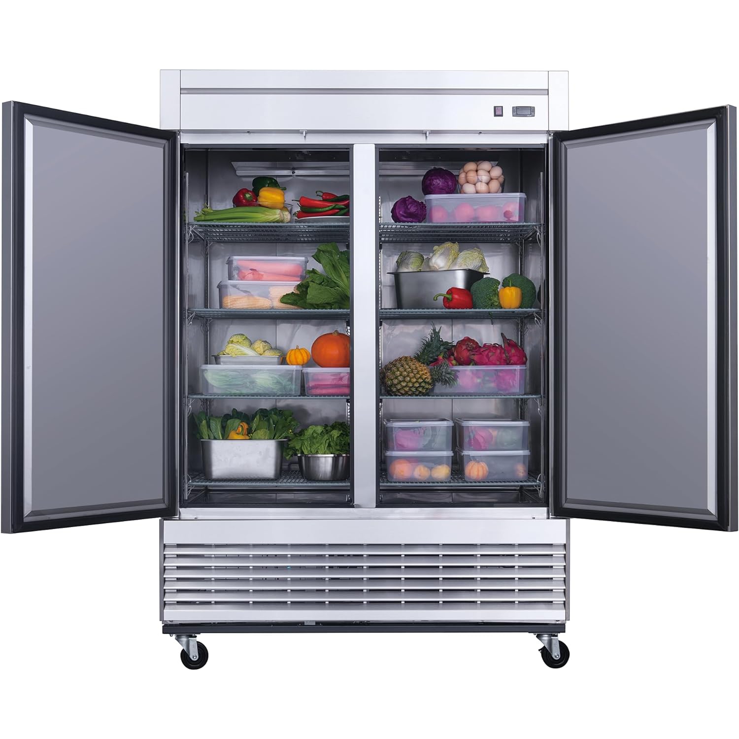 Nouveau Air commercial 54" 41 CU. avec CONGÉLATEUR À deux portes - acier inoxydable