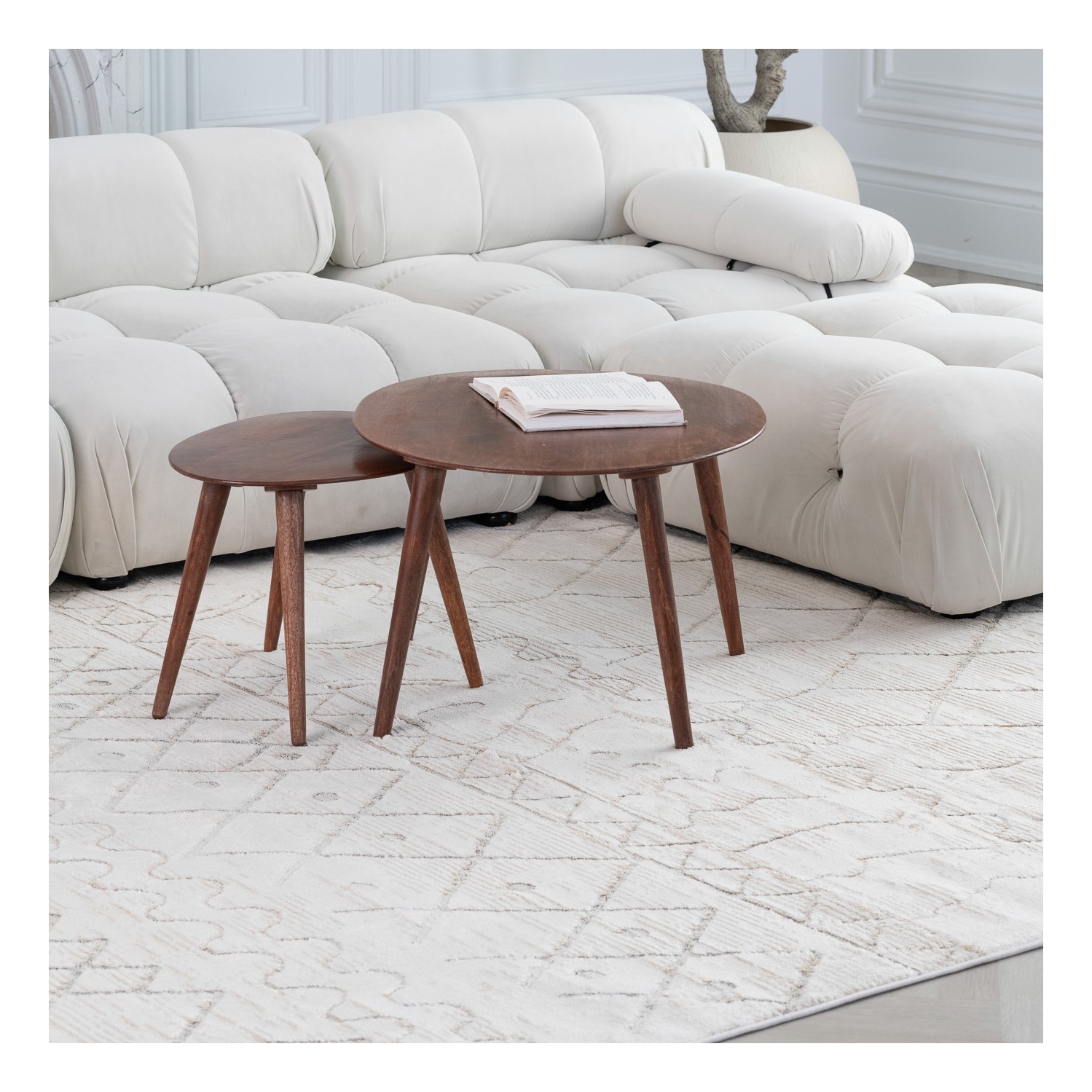 Rug Branch Satori Contemporary Boho Beige/Cream Indoor Area Rug