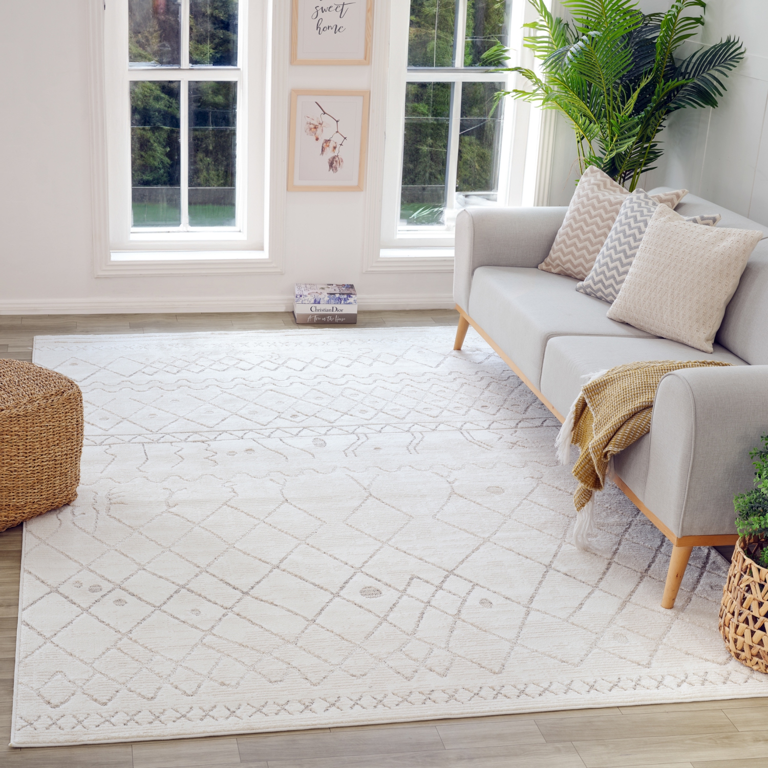 Rug Branch Satori Contemporary Boho Beige/Cream Indoor Area Rug