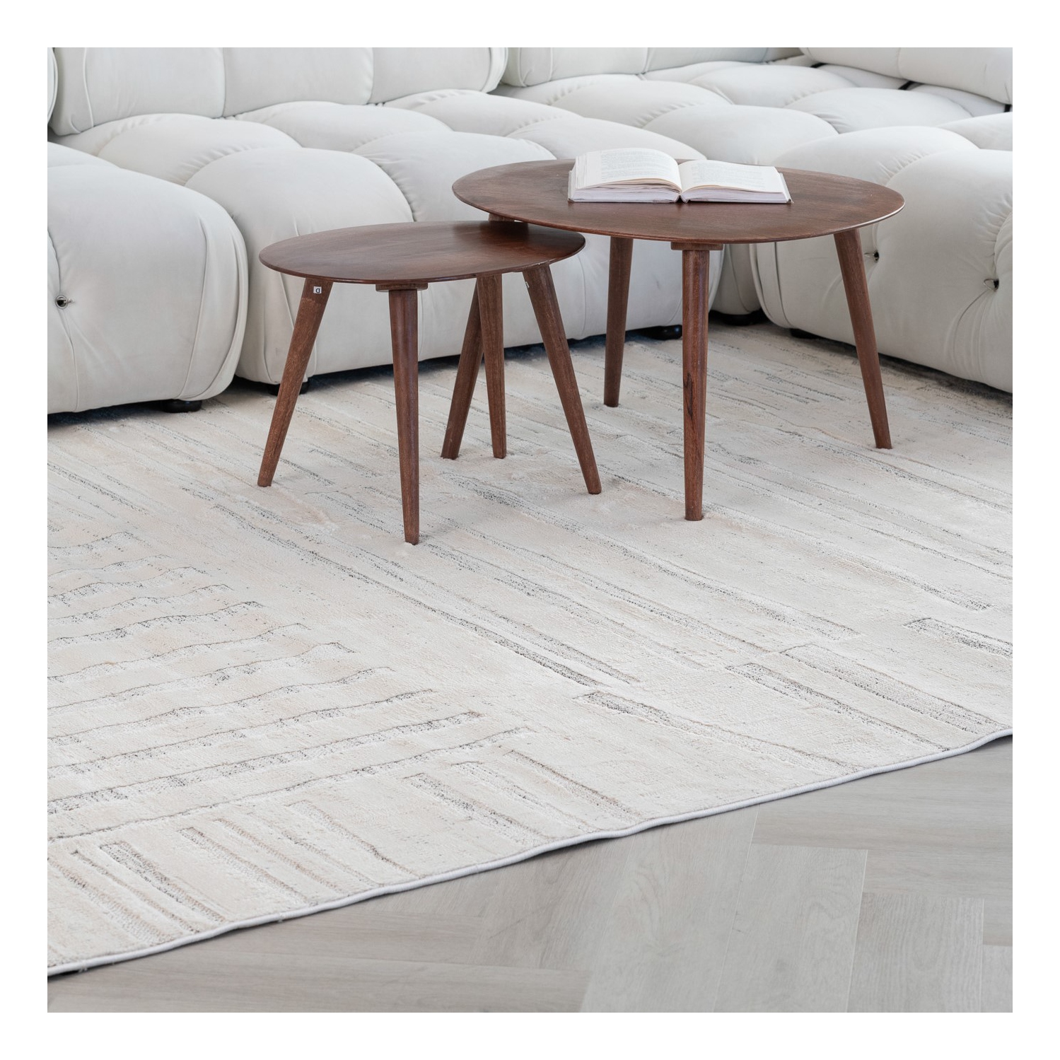 Rug Branch Inari Contemporary Abstract Beige/Cream Indoor Area Rug