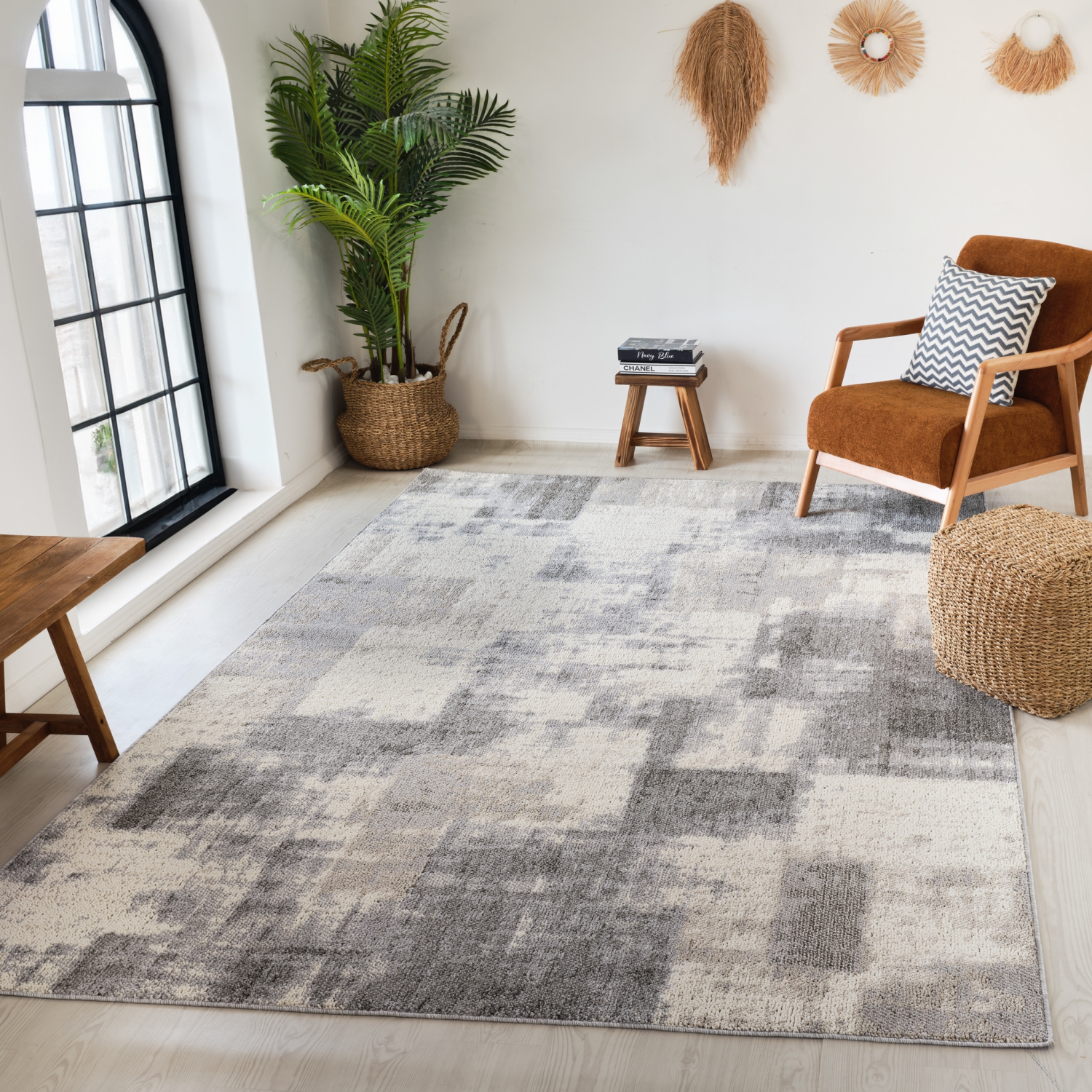 Rug Branch Avenir Contemporary Abstract Grey/Beige Indoor Area Rug