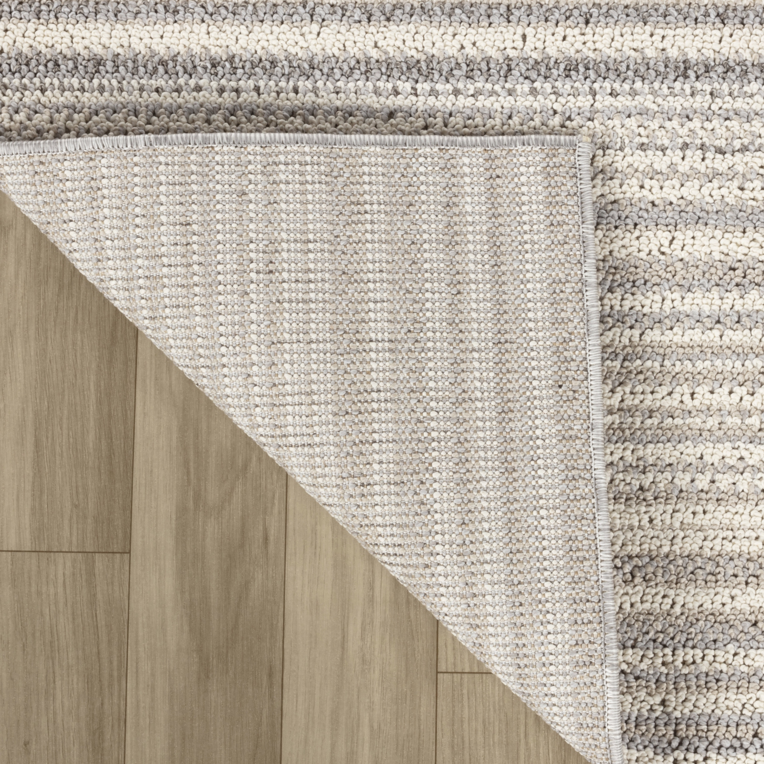 Rug Branch Sena Contemporary Striped Grey/Beige Indoor Area Rug