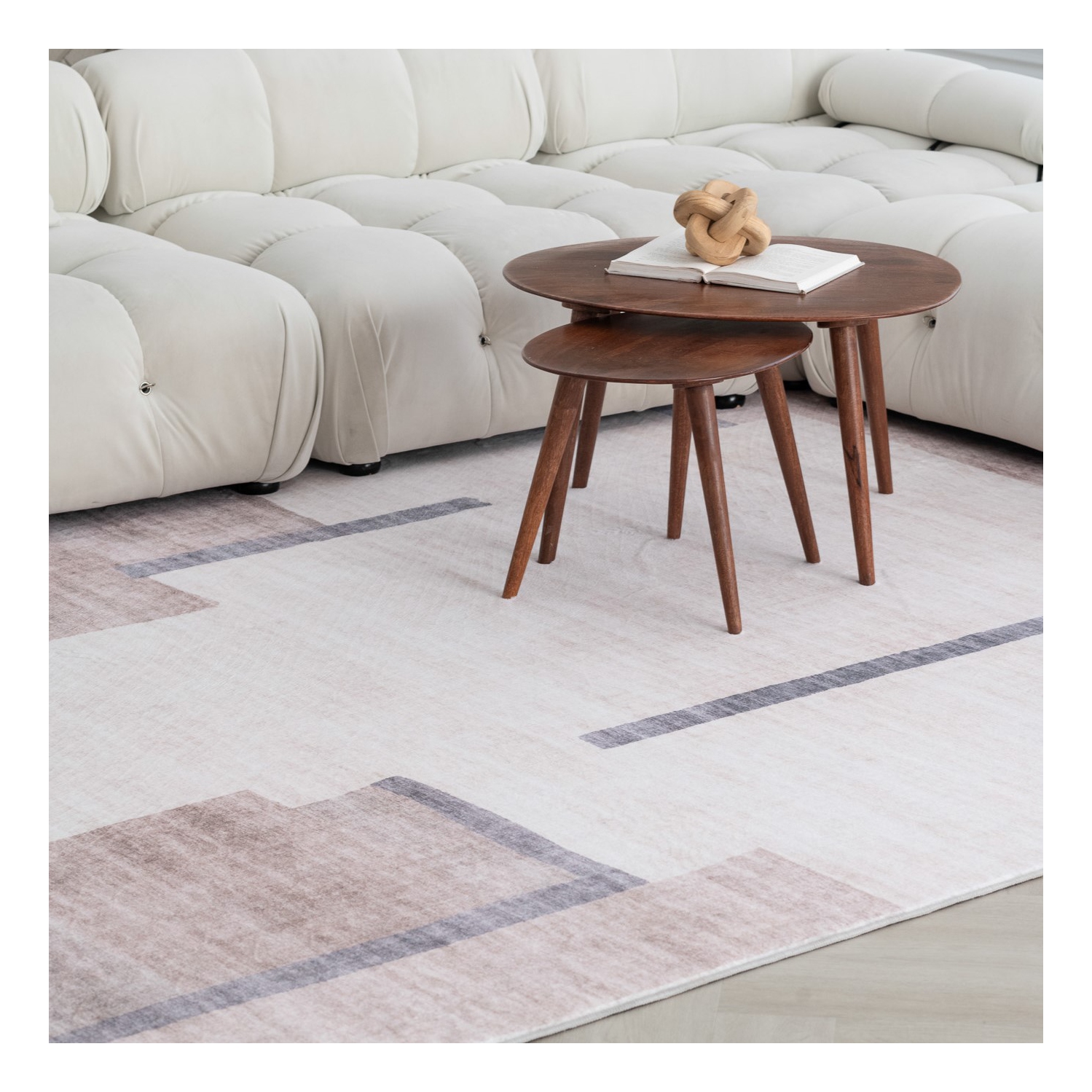 Rug Branch Miles Contemporary Geometric Beige/Brown Area Rug