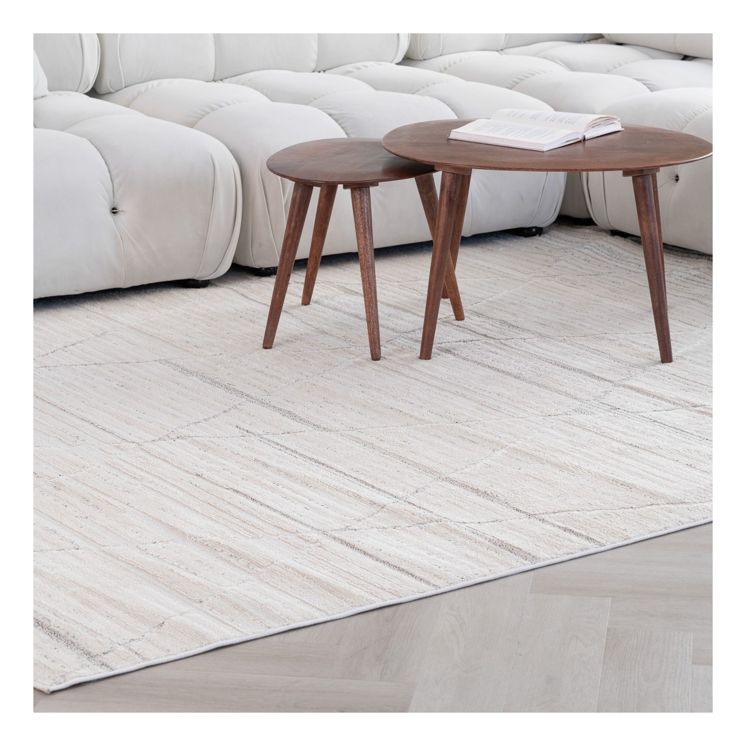 Rug Branch Anaya Contemporary Geometric Beige/Cream Indoor Area Rug