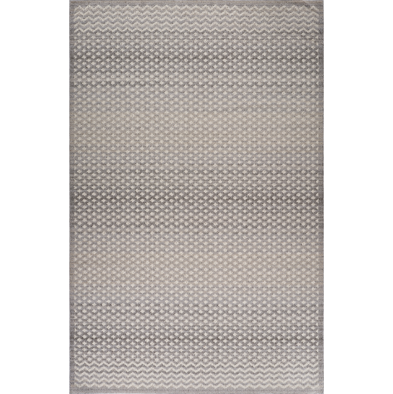 Tapis d'intérieur contemporain Hugo gris ombré/beige Branch