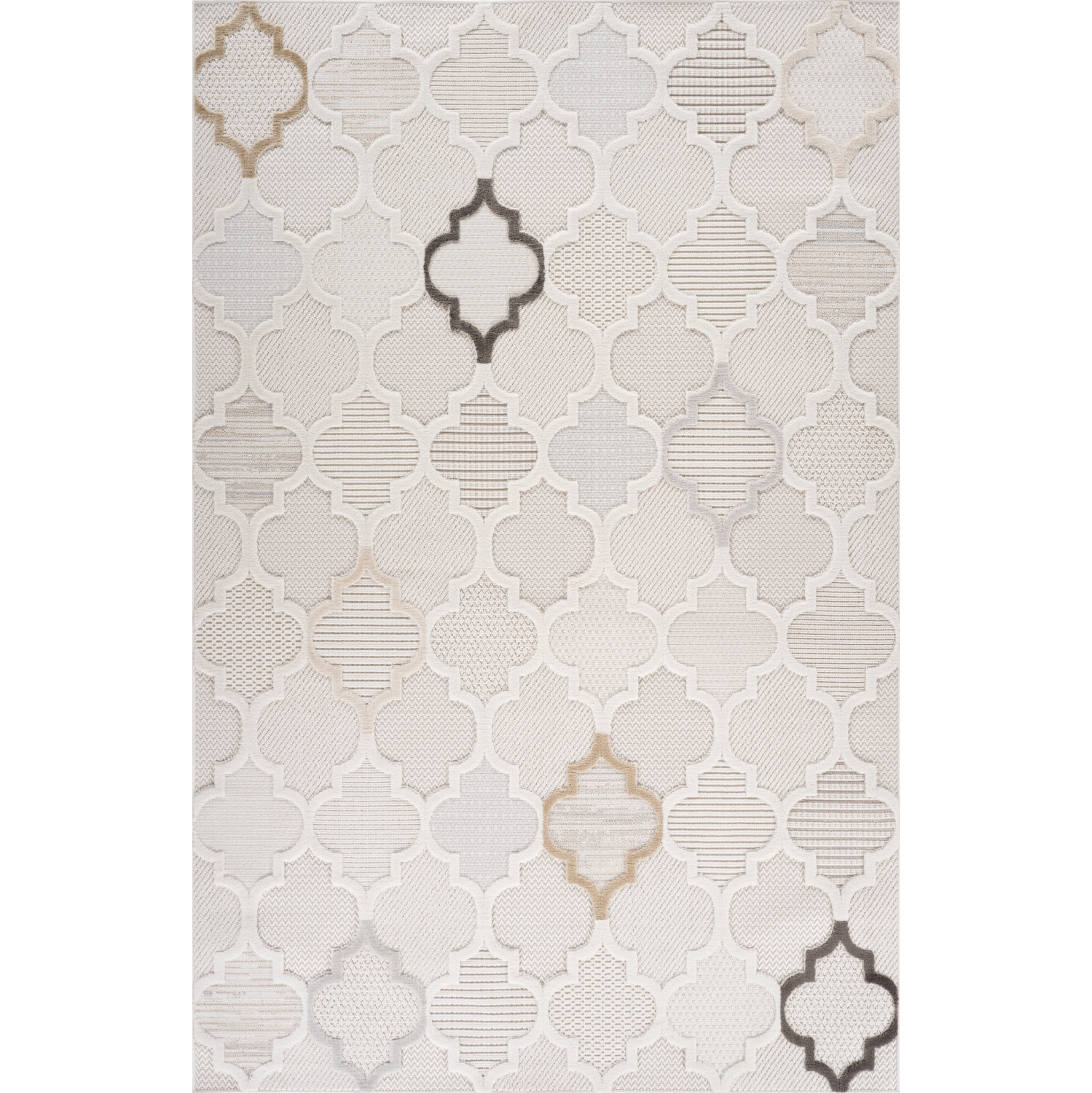 Rug Branch Elyra Comtemporary Trellis Cream/Beige Indoor Area Rug