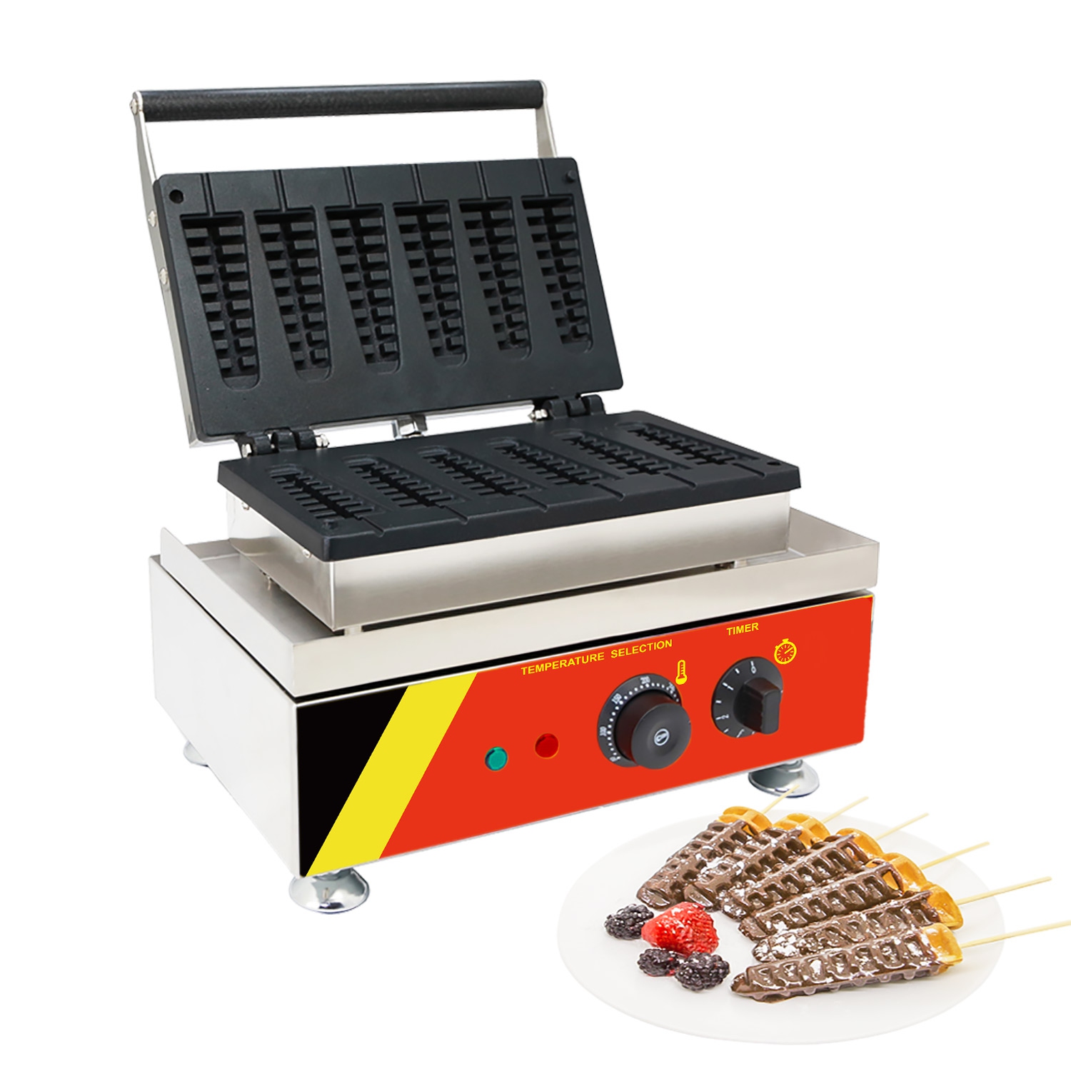 NP-503R Stick Waffle Maker | 6 Waffles on a Stick | Nonstick Plates | Manual Operation | 110V