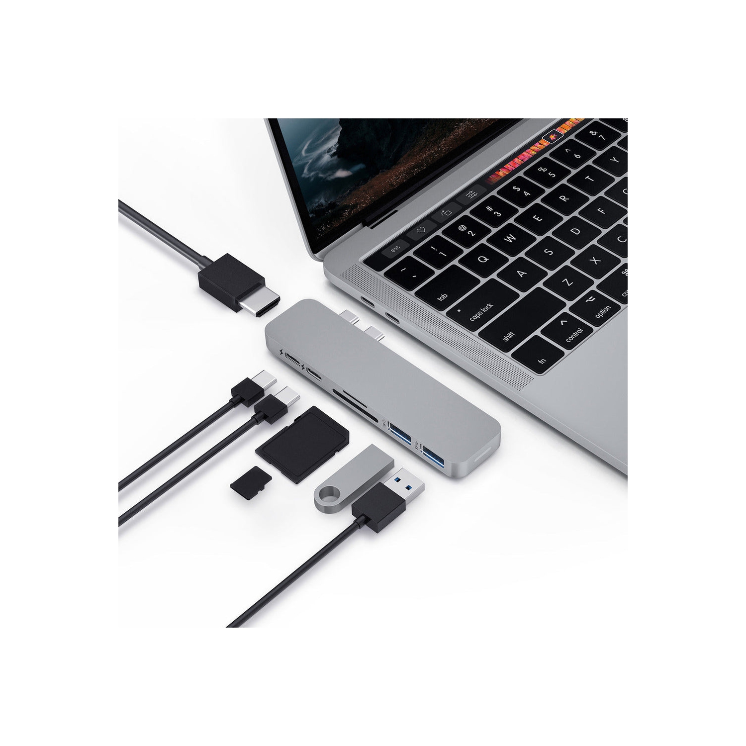 HyperDrive DUO 7-in-2 USB-C Hub - Grey
