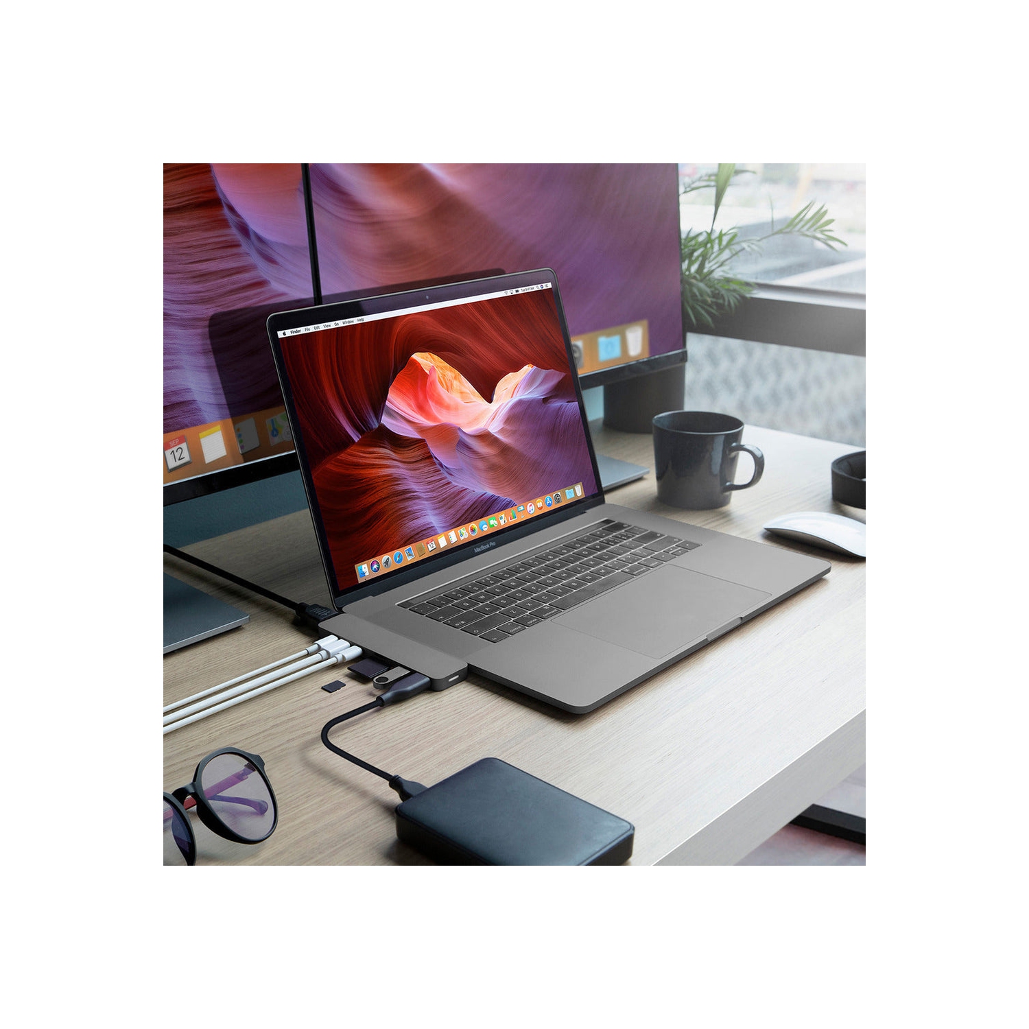 HyperDrive PRO 8-in-2 USB-C Hub - Grey