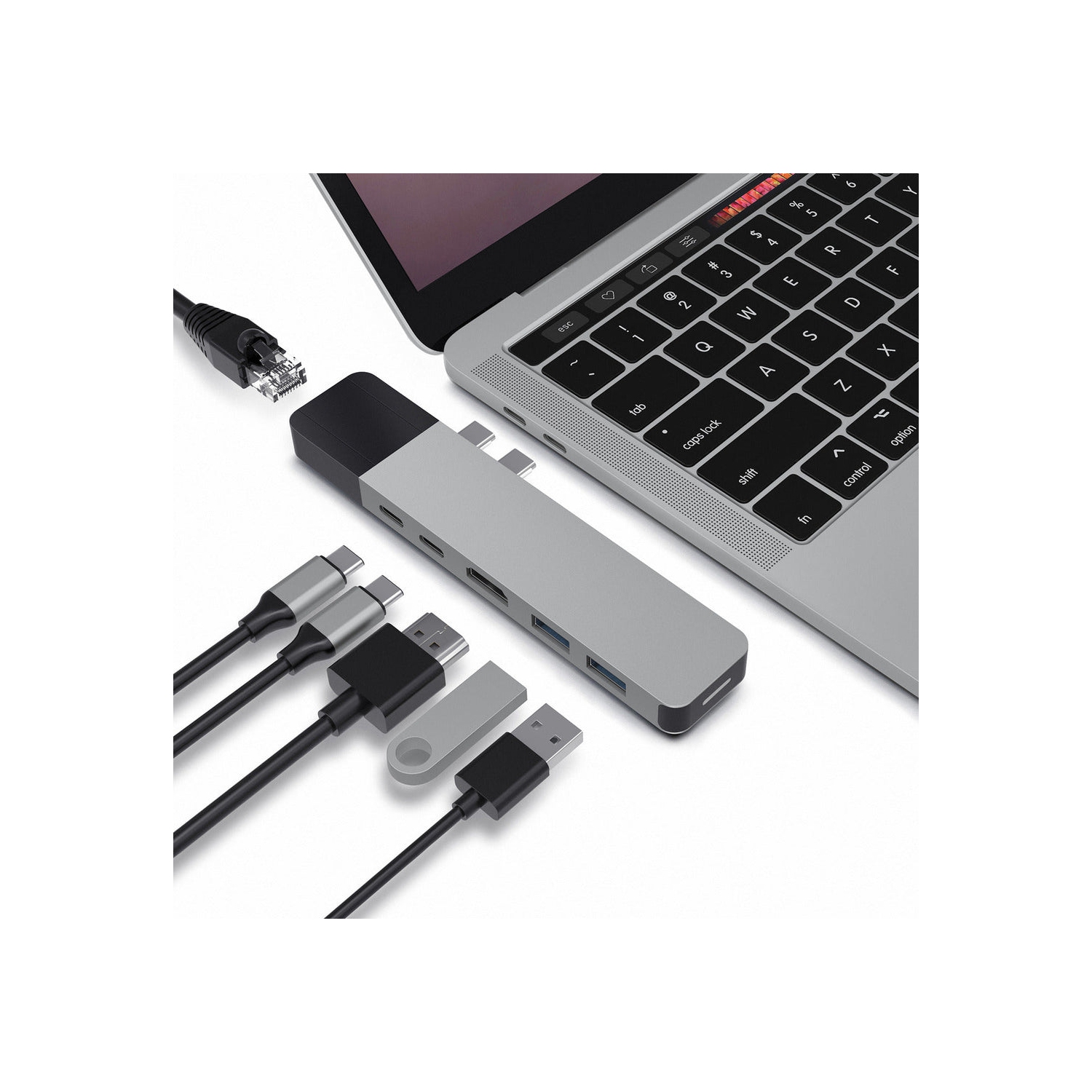 HyperDrive NET 6-in-2 USB-C Hub - Grey