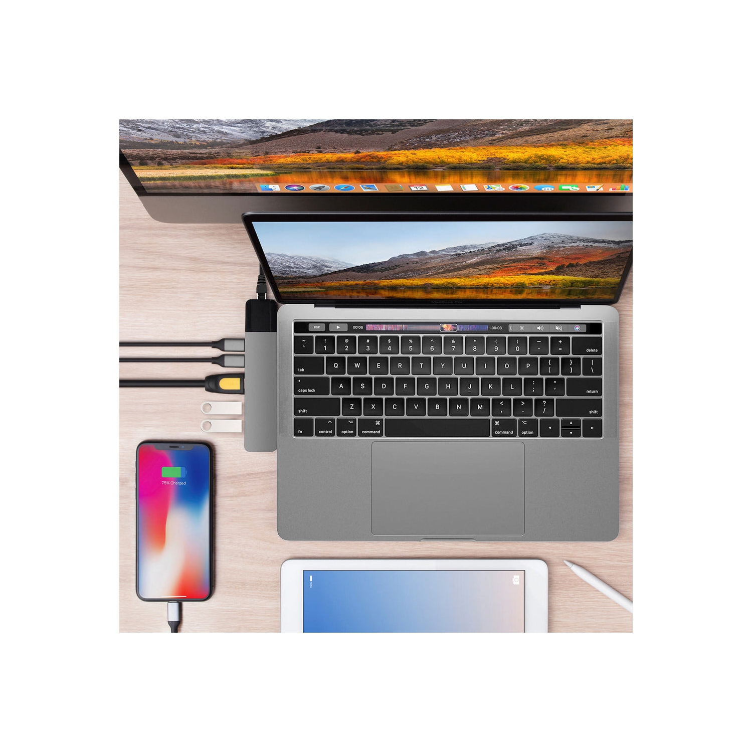 HyperDrive NET 6-in-2 USB-C Hub - Grey