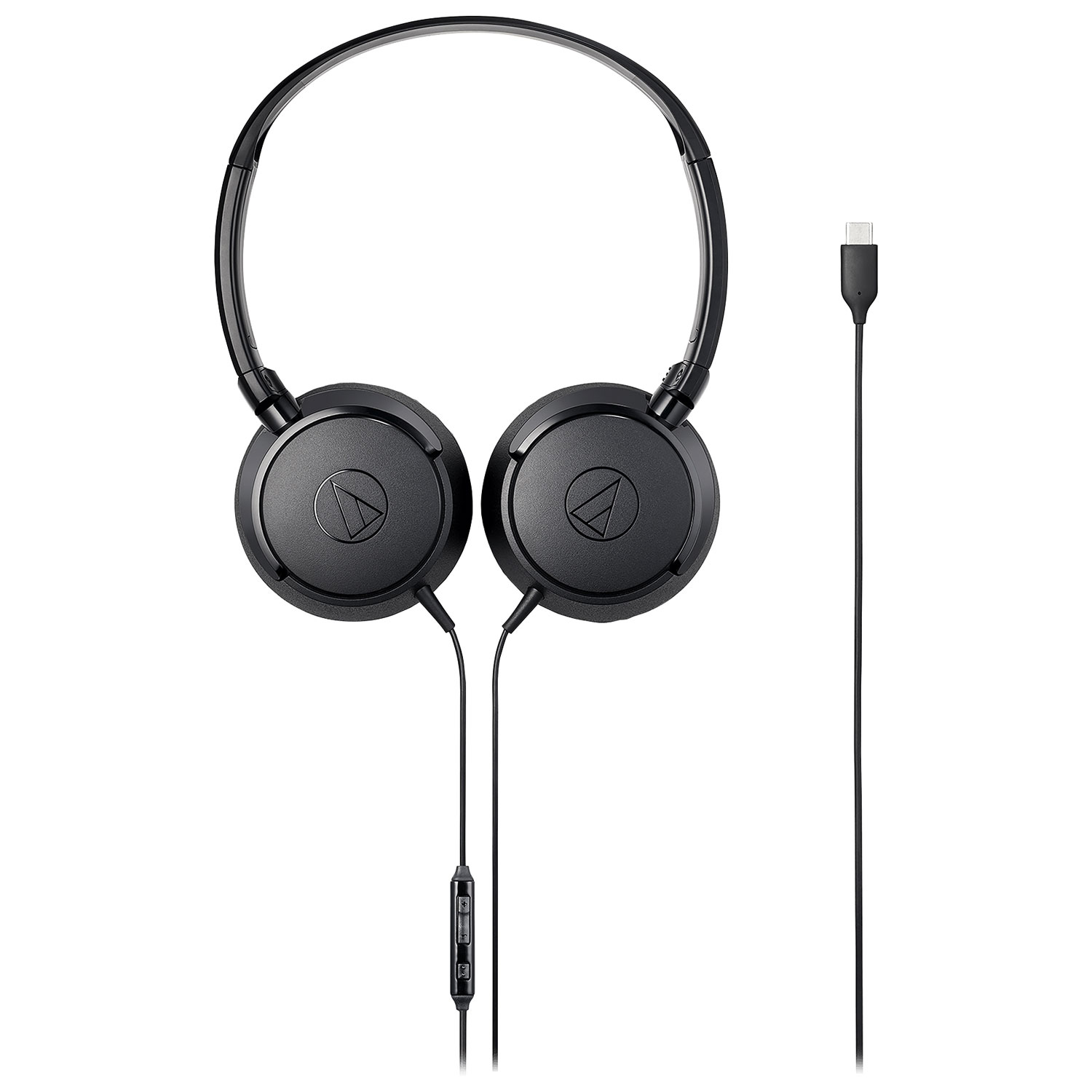 Audio-Technica ATH-S120C On-Ear Headphones with USB-C - Black