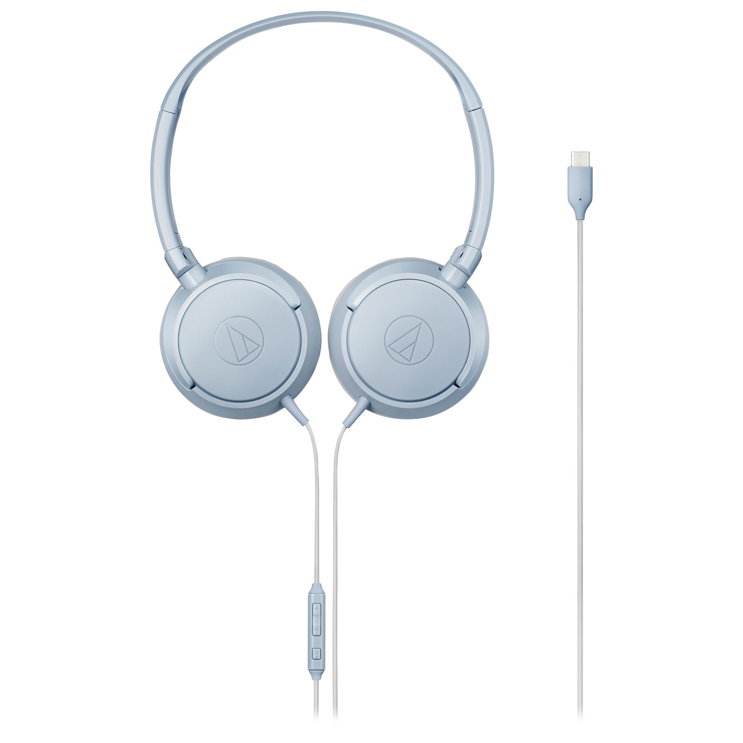 Audio-Technica ATH-S120C On-Ear Headphones with USB-C - Blue Grey