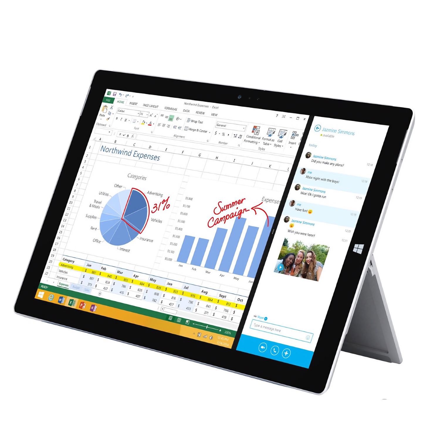 Refurbished (Good) MS Surface Pro 3 i7 512GB Windows 10 Pro, 12inch P/N: MSEX319