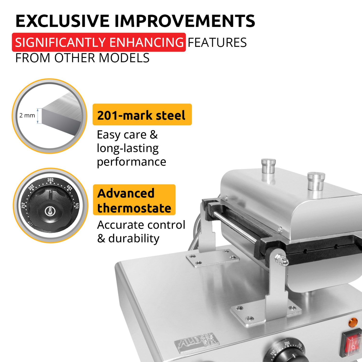 AP-446 Waffle Stick Maker | 3 Heart-Shaped Waffles | Babycakes Waffle Iron | 110V