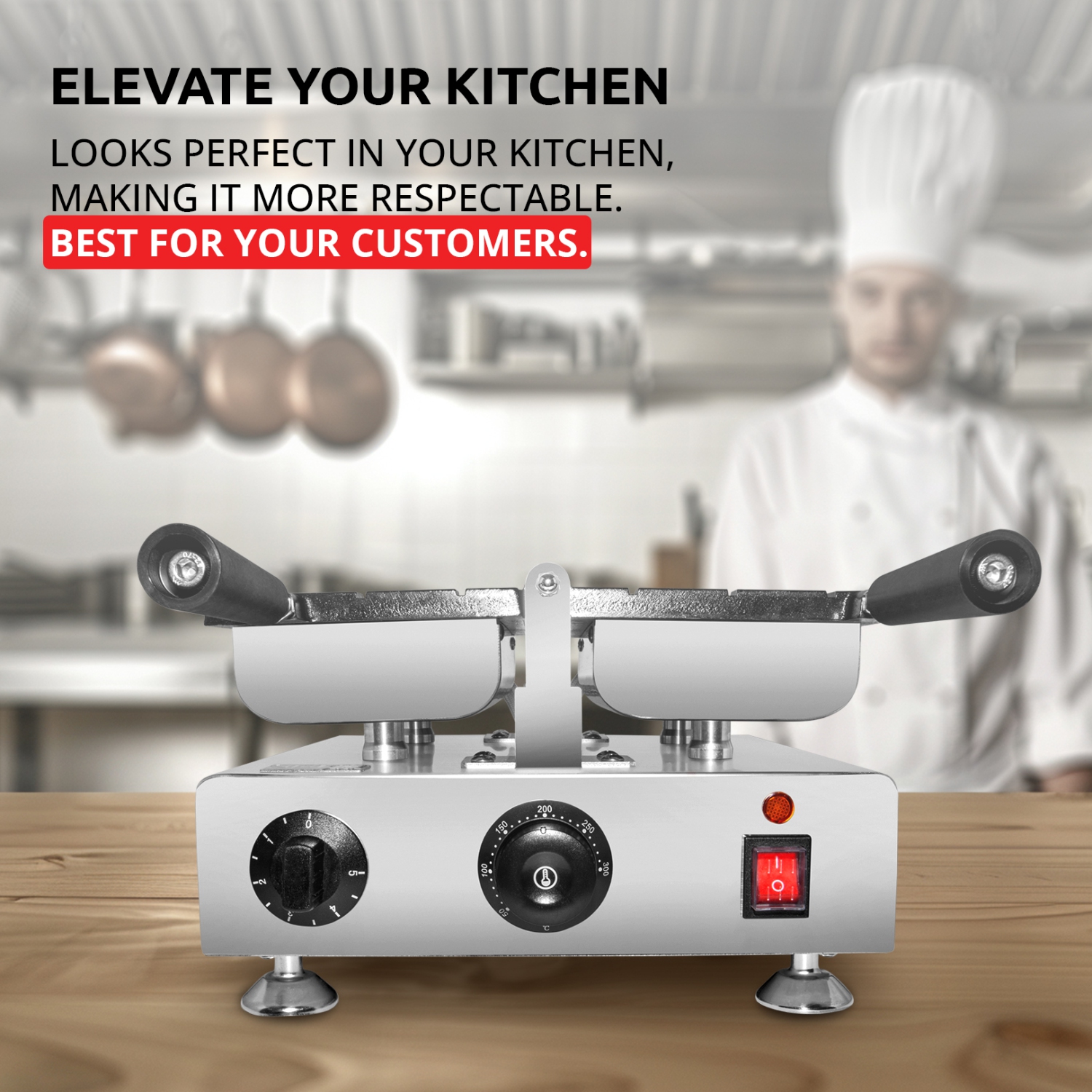 AP-446 Waffle Stick Maker | 3 Heart-Shaped Waffles | Babycakes Waffle Iron | 110V