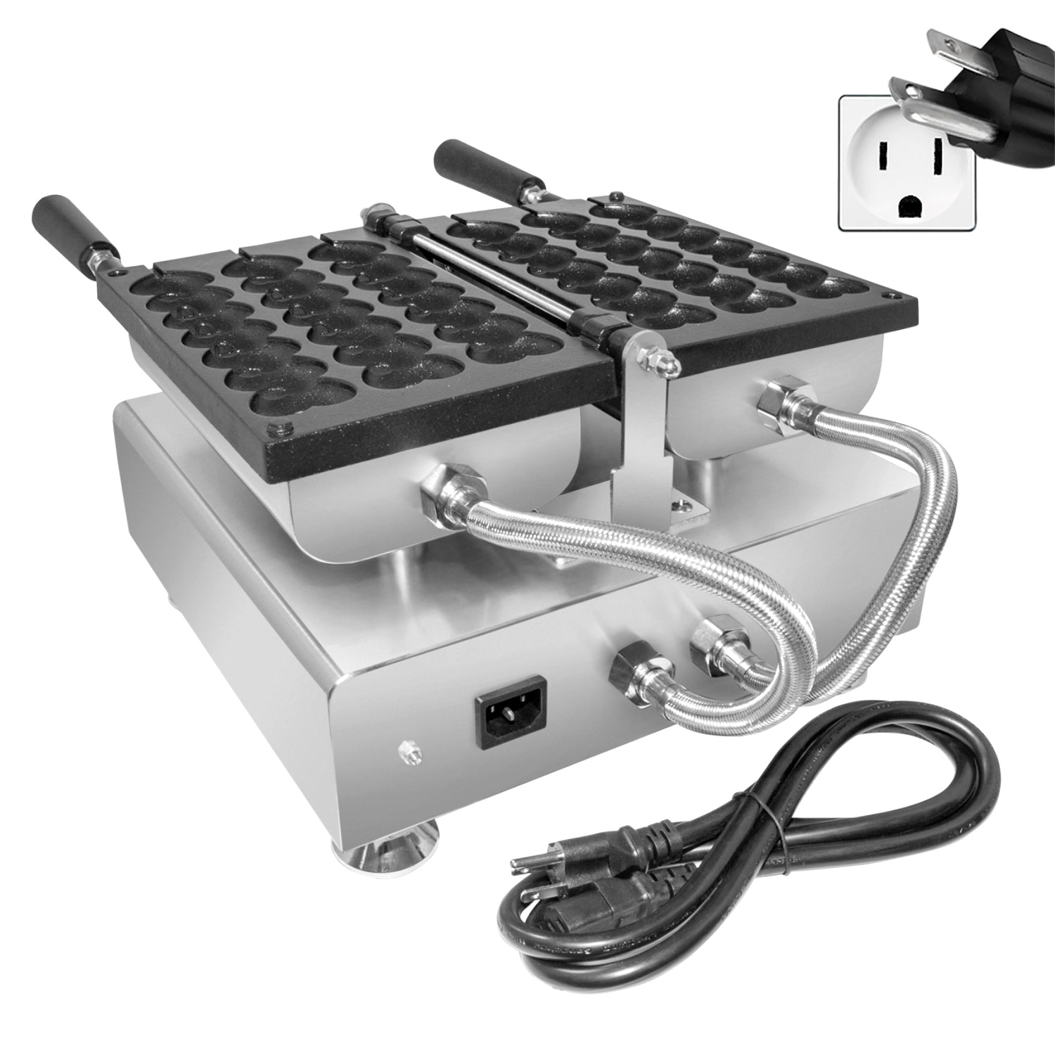 AP-446 Waffle Stick Maker | 3 Heart-Shaped Waffles | Babycakes Waffle Iron | 110V