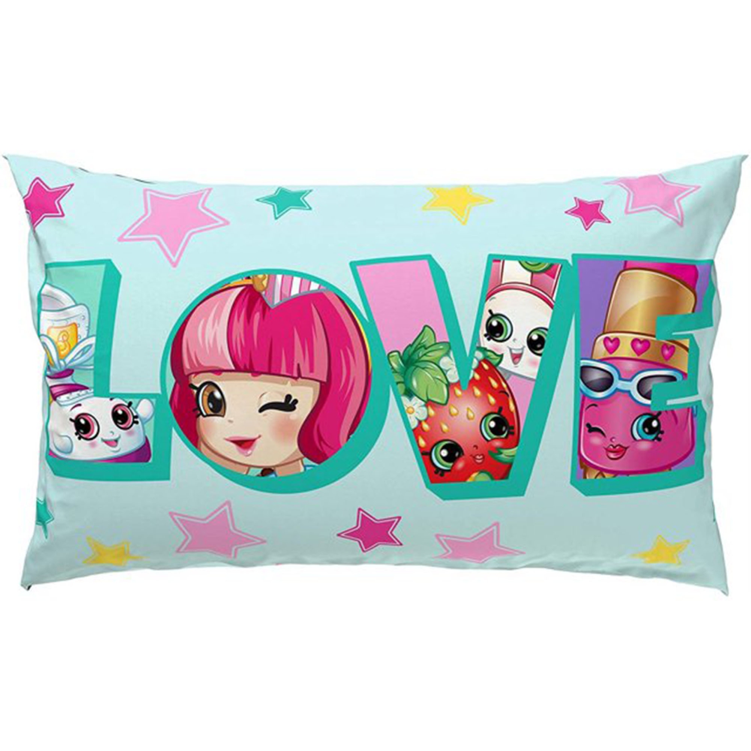 Ensemble de draps en microfibre multicolore de 3 pièces de Shopkins pour lit simple pour enfants