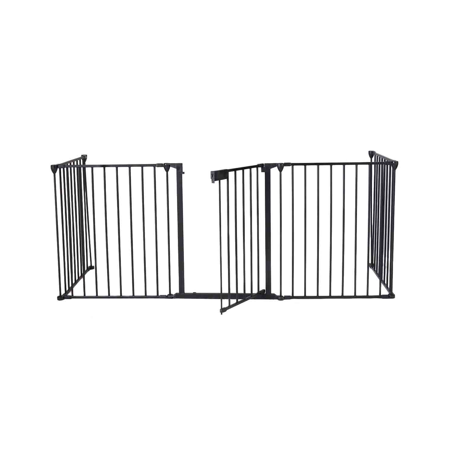 Clôture de foyer Topbuy barrière de sécurité en métal pour bébé animal de compagnie barrière de foyer