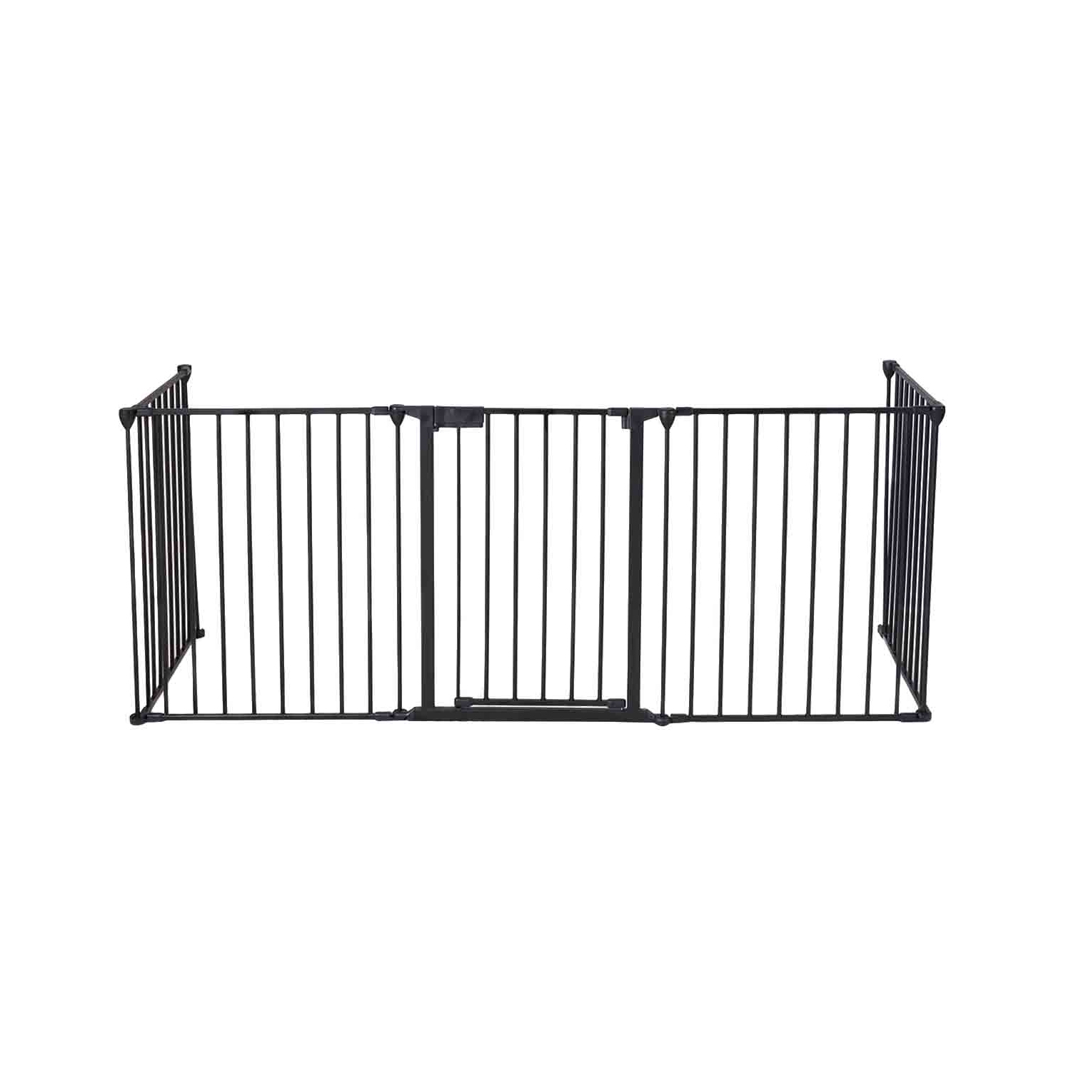 Clôture de foyer Topbuy barrière de sécurité en métal pour bébé animal de compagnie barrière de foyer