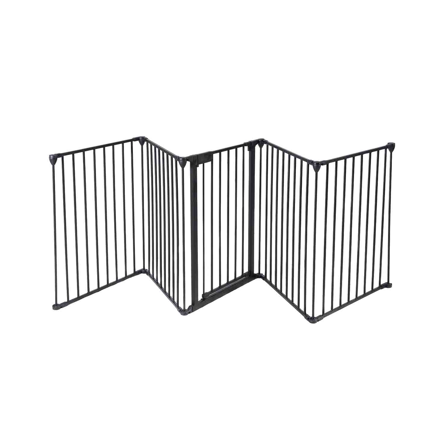 Clôture de foyer Topbuy barrière de sécurité en métal pour bébé animal de compagnie barrière de foyer