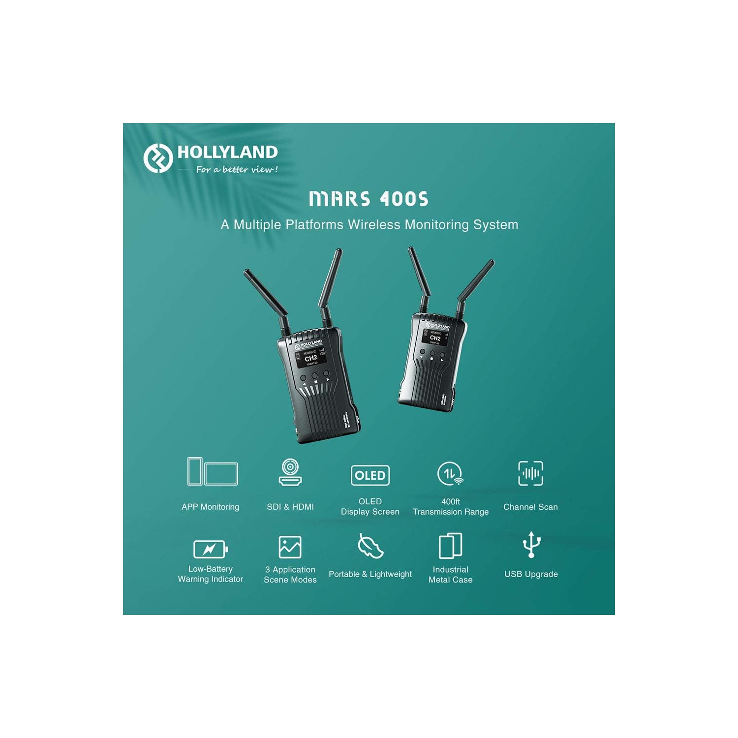 Boîte ouverte - Émetteur vidéo sans fil SDI/HDMI mars 400s DE Hollyland et récepteur-400 pi longue portée 0,1s à faible latence